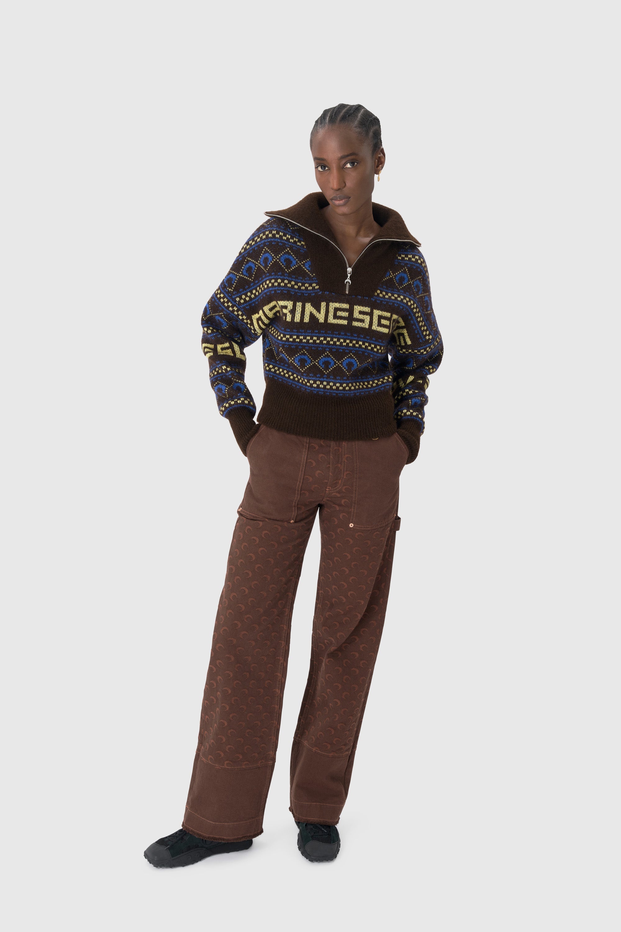 Moon Jacquard Twill Workwear Pants - 4