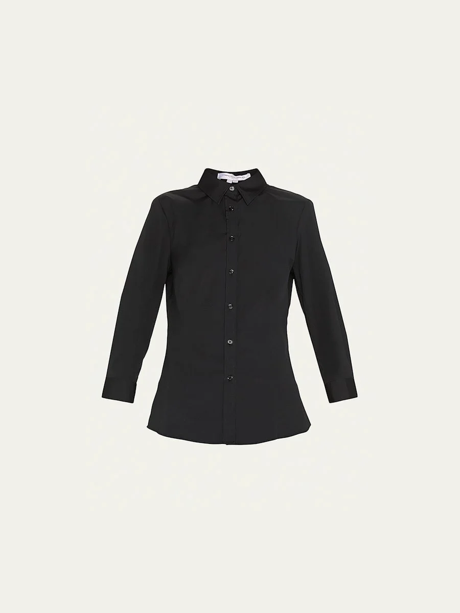 Classic Cotton Button-Front Shirt - 1