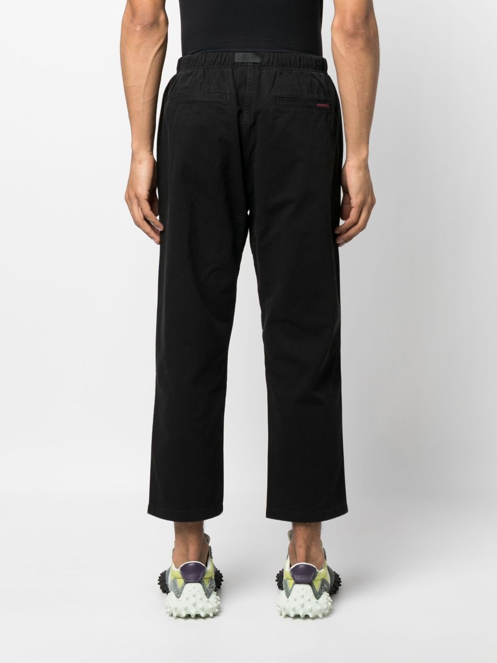 buckle-fastening cotton cropped trousers - 4