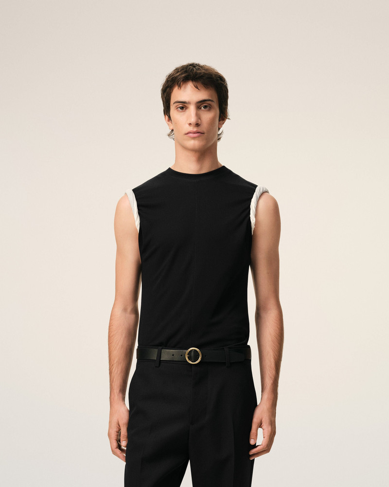 BLACK JERSEY SLEEVELESS FITTED TOP 3