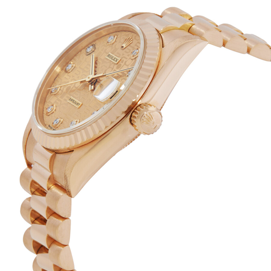 Pre-owned Rolex Datejust Automatic Diamond Champagne Dial Ladies Watch 68278 CDP - 2