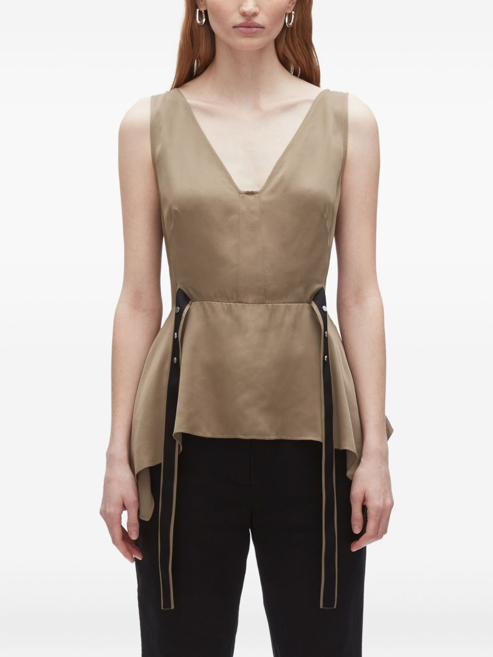 V-neck peplum top - 3