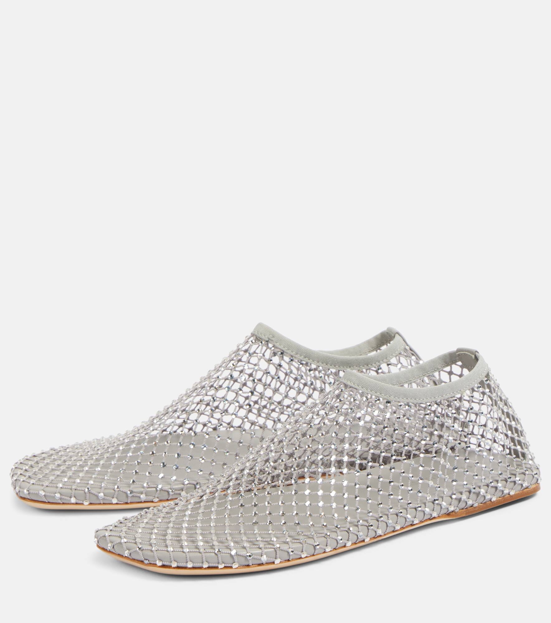Minette embellished mesh flats - 4