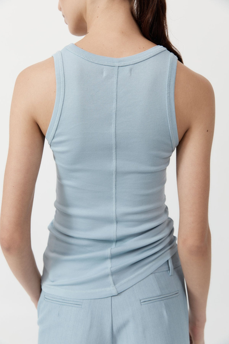 Organic Cotton Singlet - Stone Blue 4