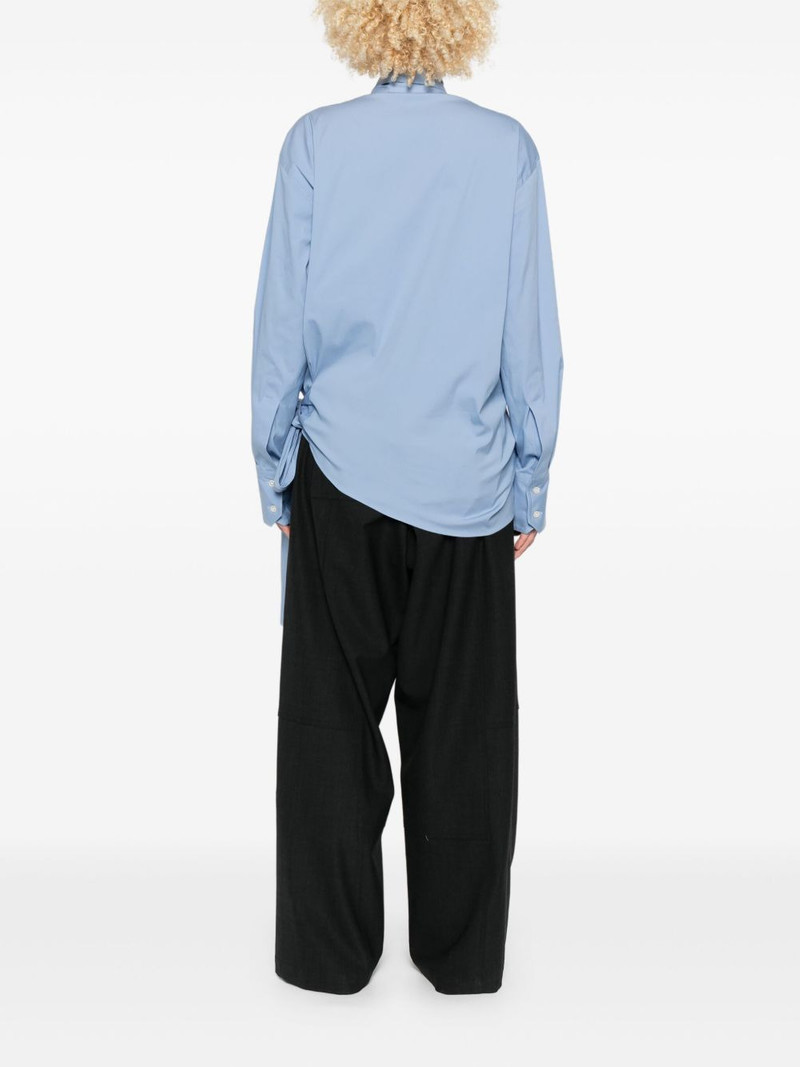 tie-neck wrap silk shirt 4
