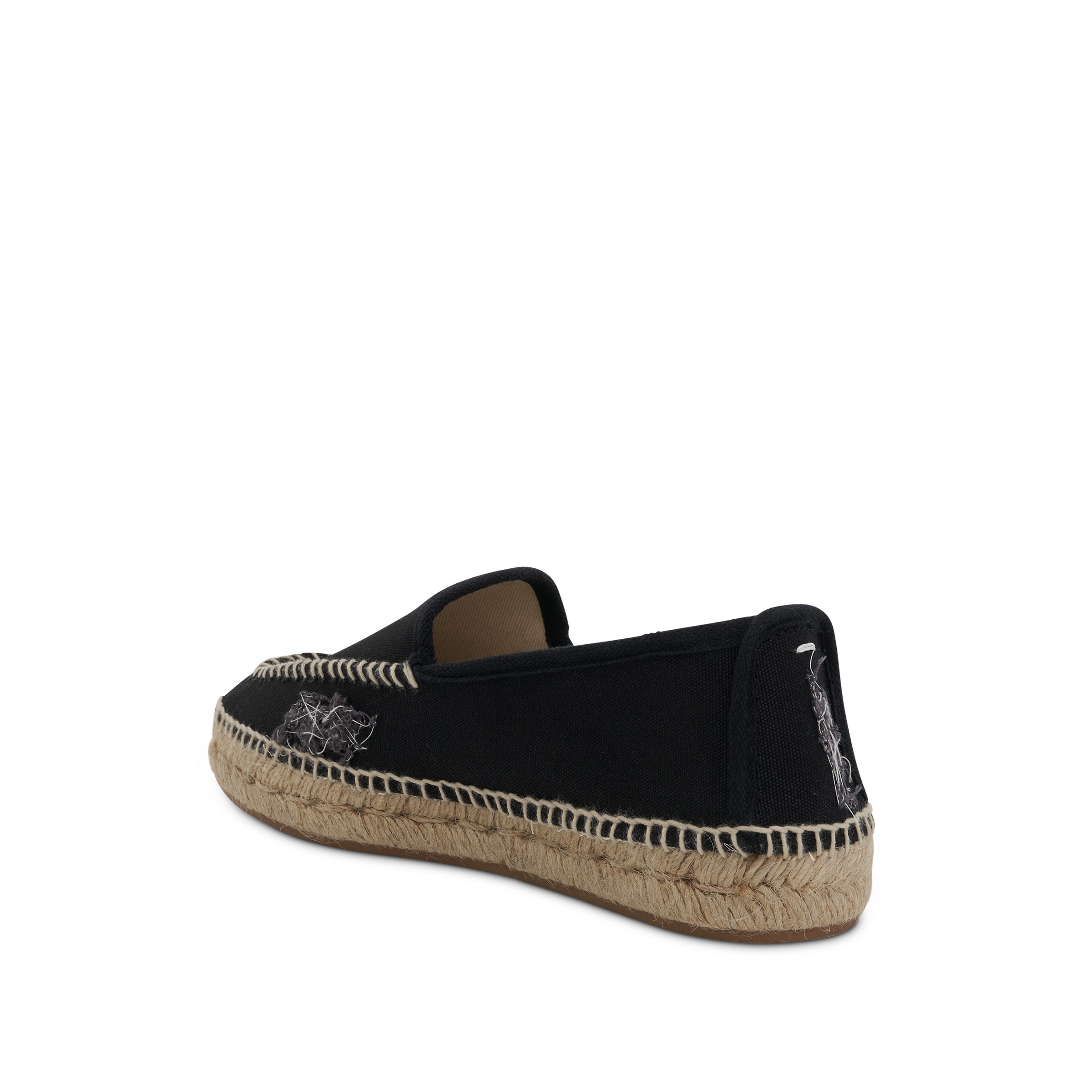Embroidered Espadrilles in Black - 4