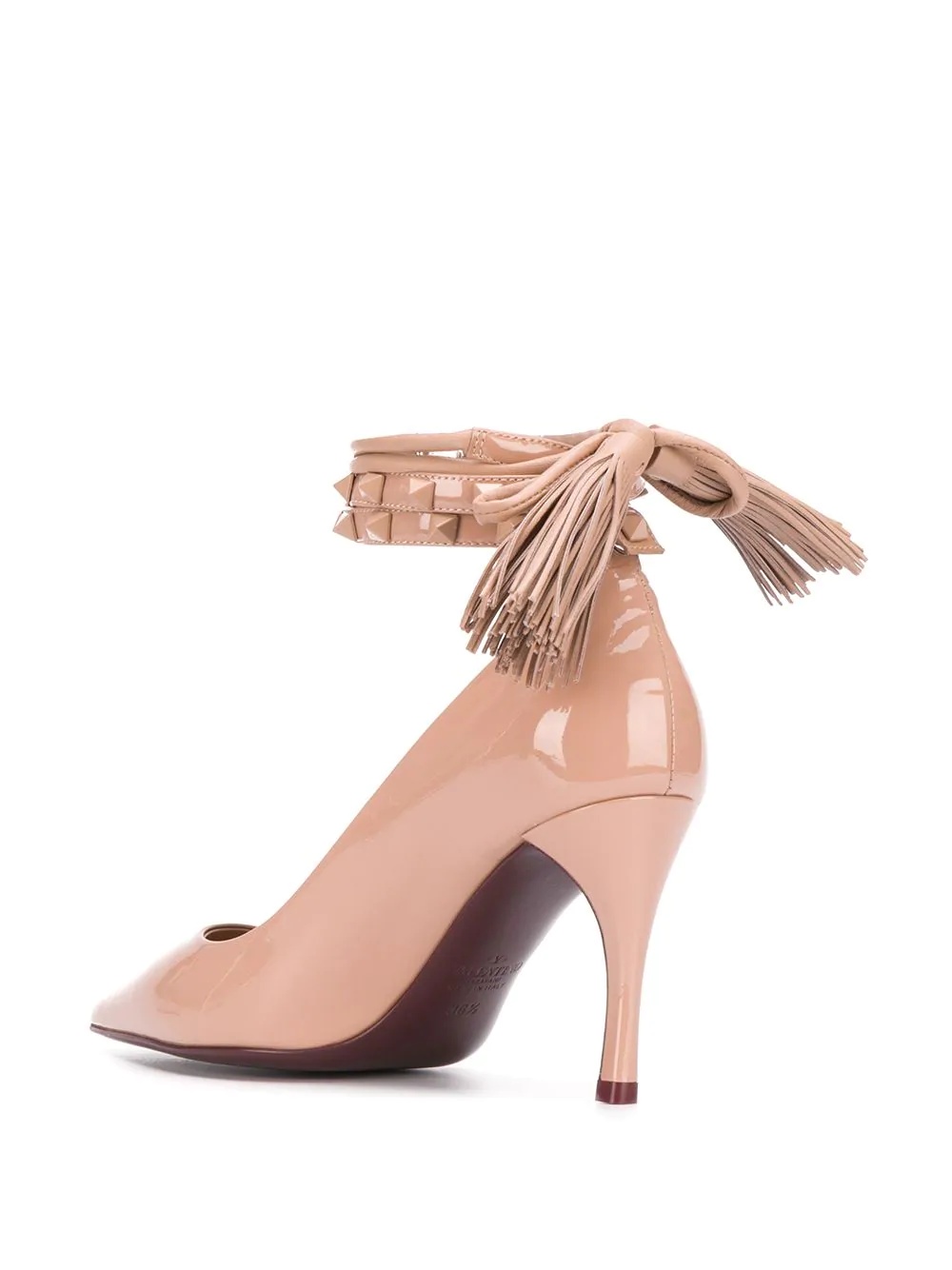 Rockstud wraparound tassel pumps - 3