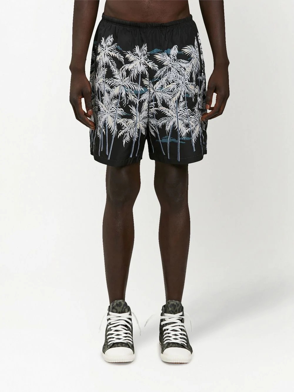 palm-print swimming shorts - 3