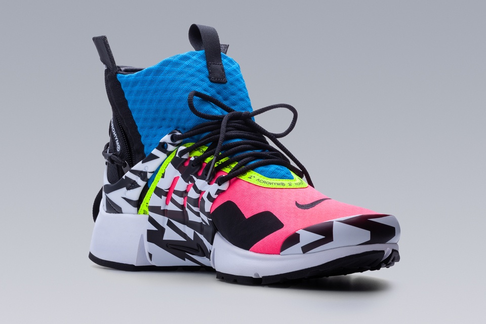 APM2-600 Nike® Air Presto Mid / Acronym® Racer Pink/Photo Blue/Black - 22