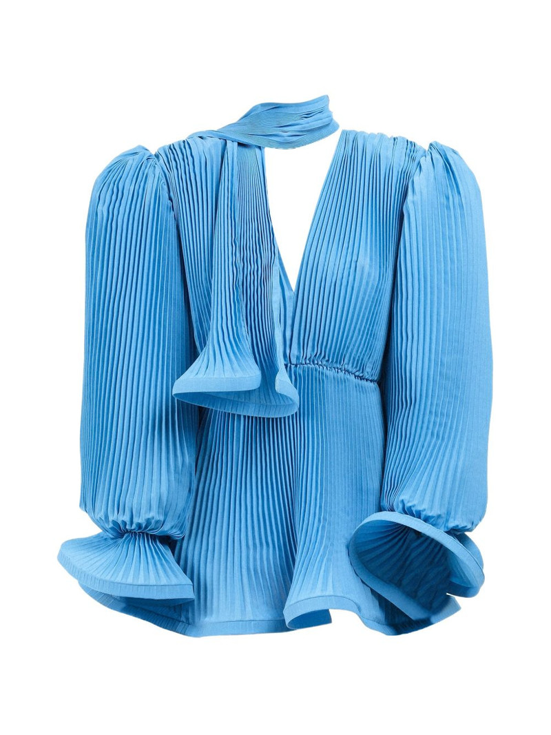 pleated puffy mini dress 6