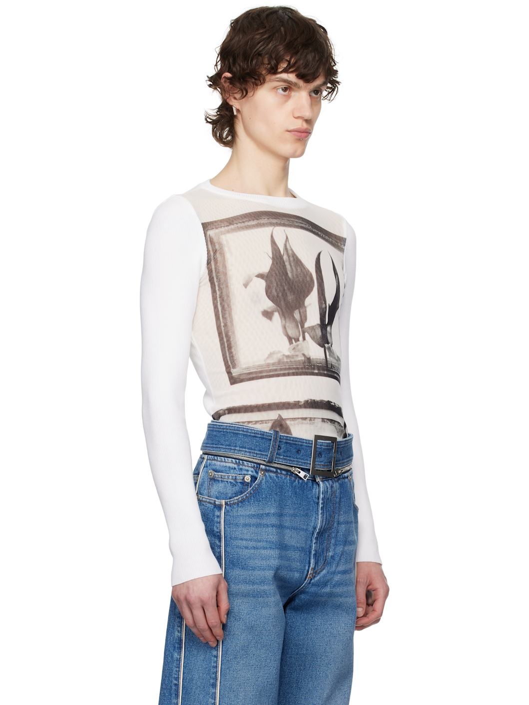White Flowers Cadres T-shirt - 2