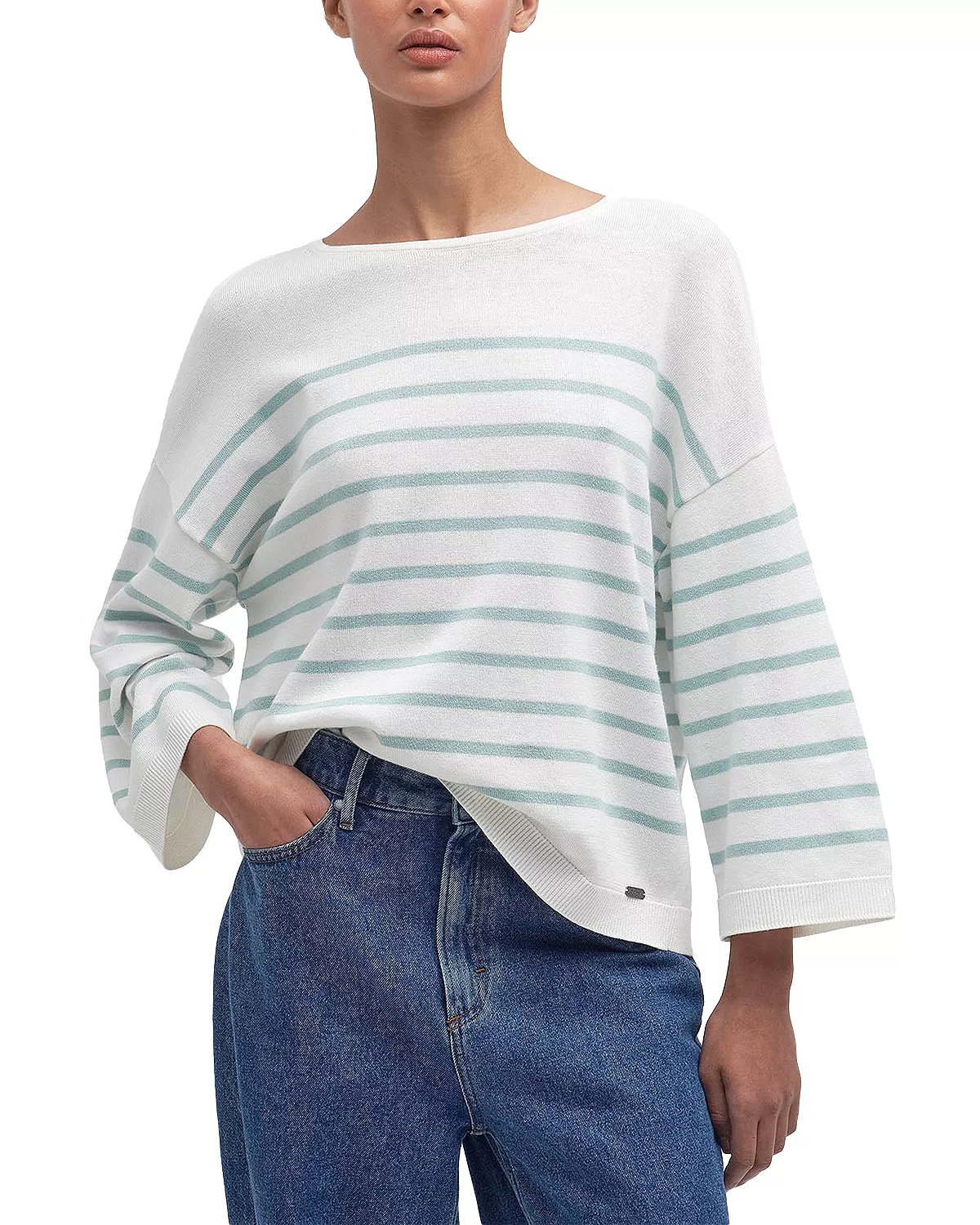 Kayleigh Striped Knit Sweater - 1