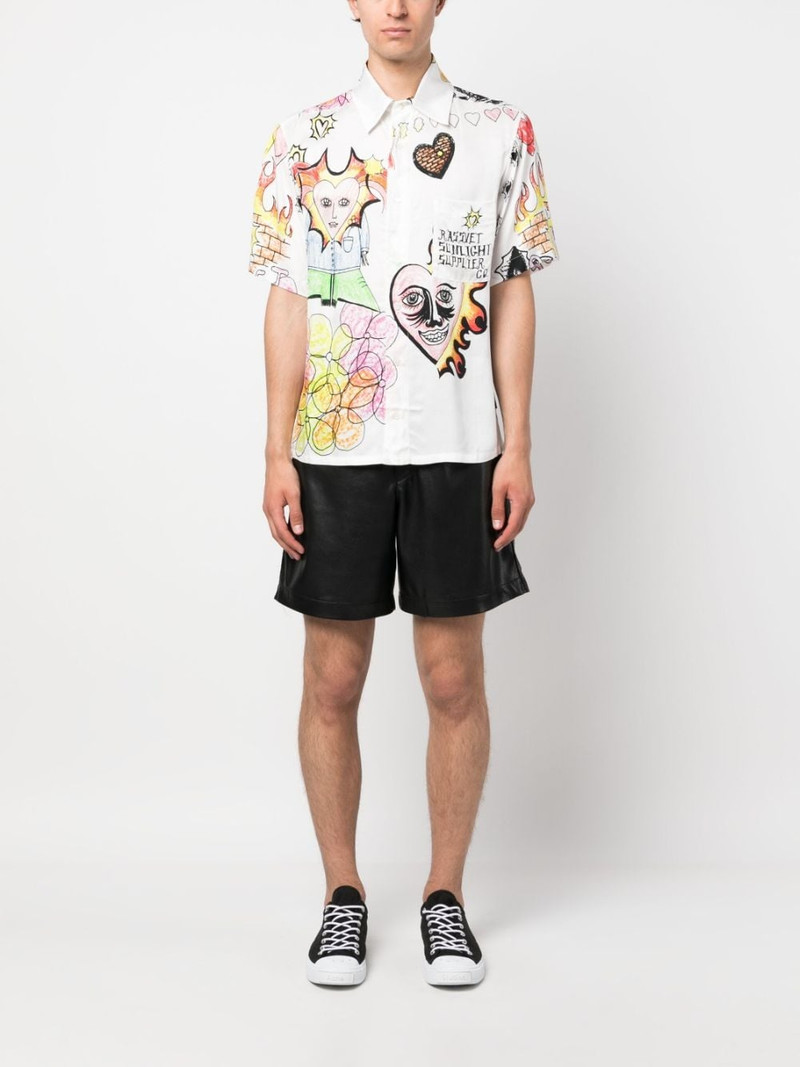 RASSVET Drawstrings graphic-print shirt outlook
