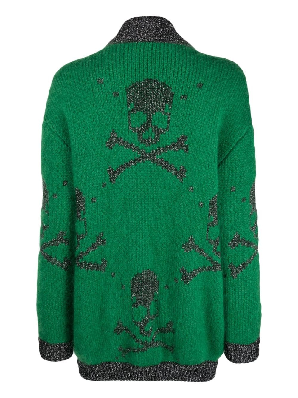 skull-print mohair-blend cardigan - 2