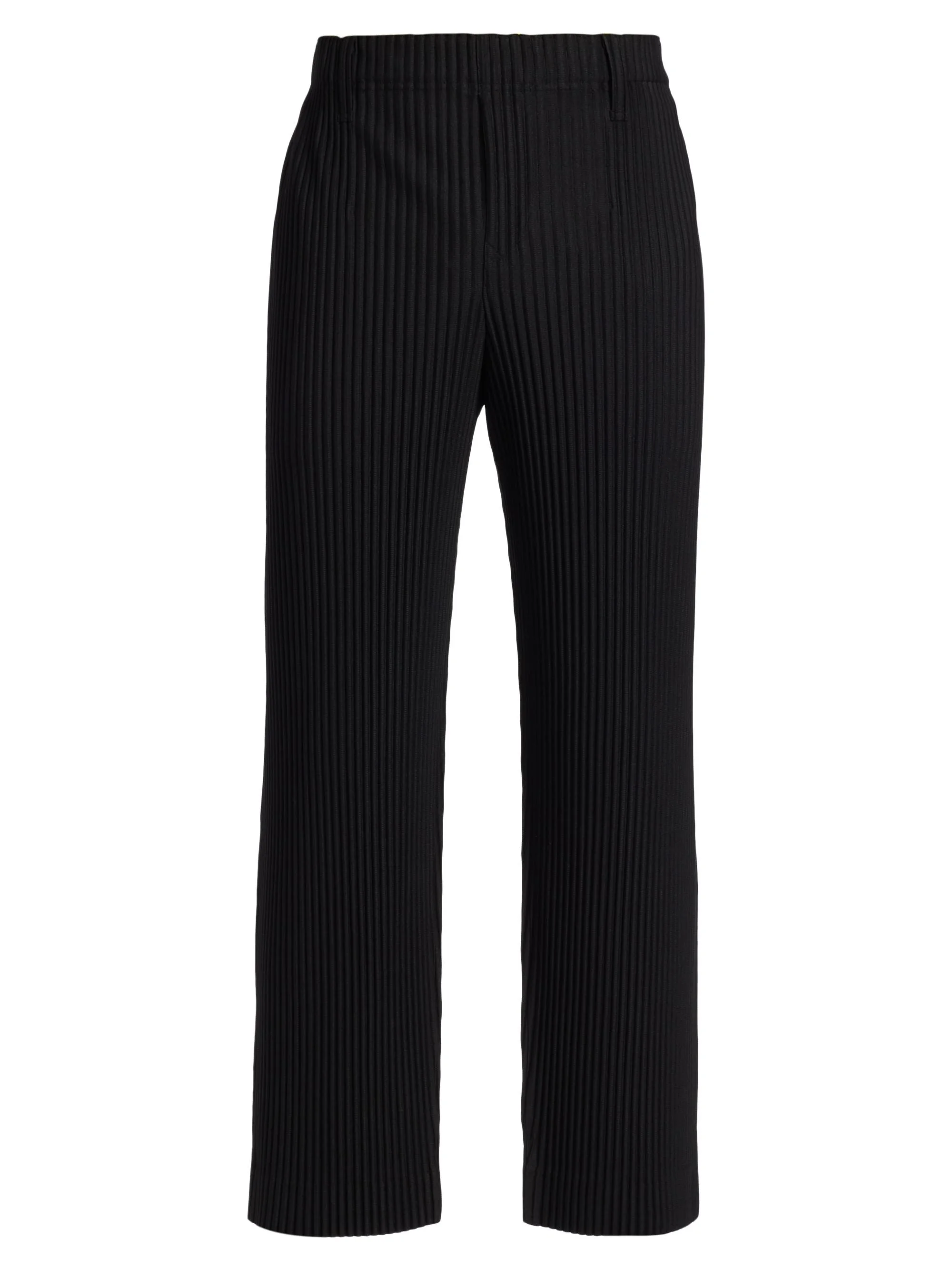Men Basics Pleated Knit Pants - Black - 1