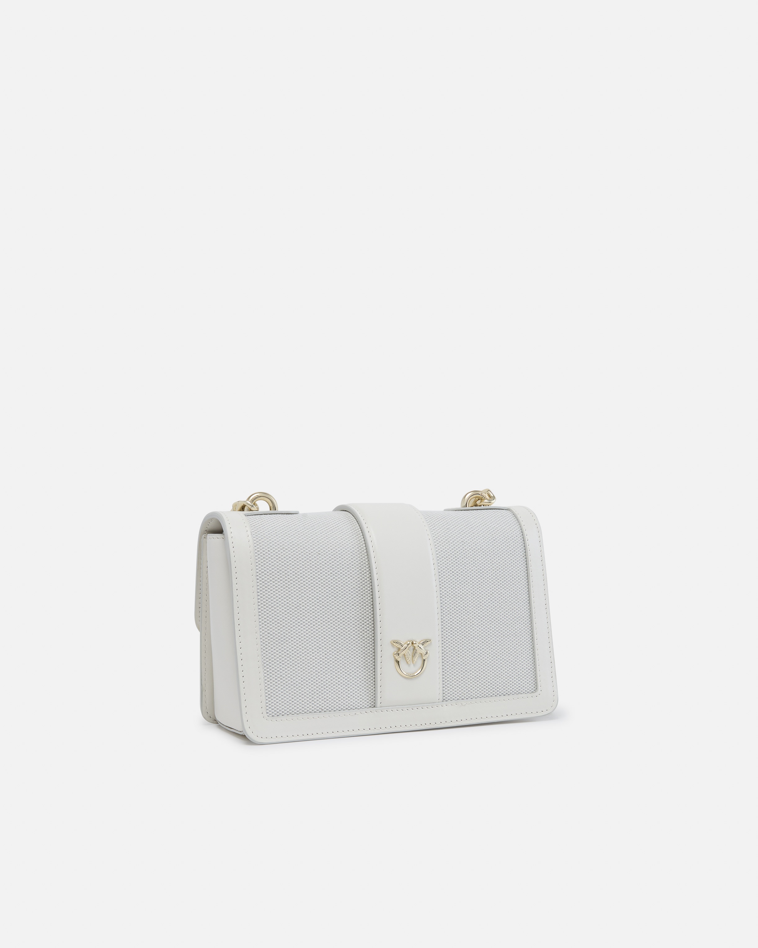 LOVE BAG MINI CROSSBODY BAG WITH LEATHER PIPING - 2