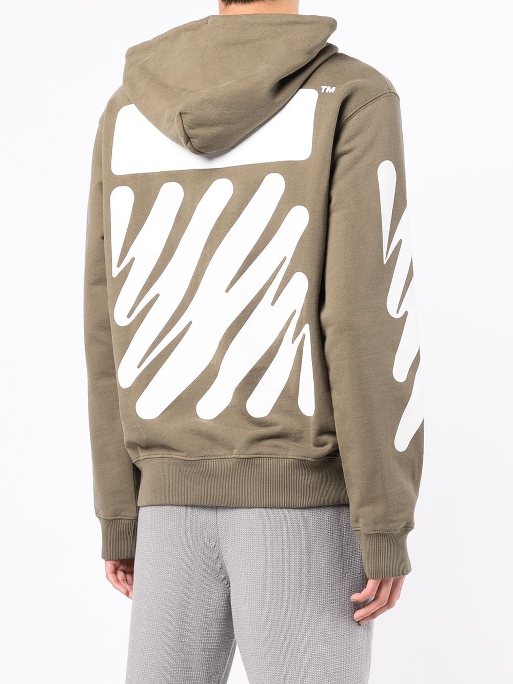 Wave Diag drawstring hoodie - 4