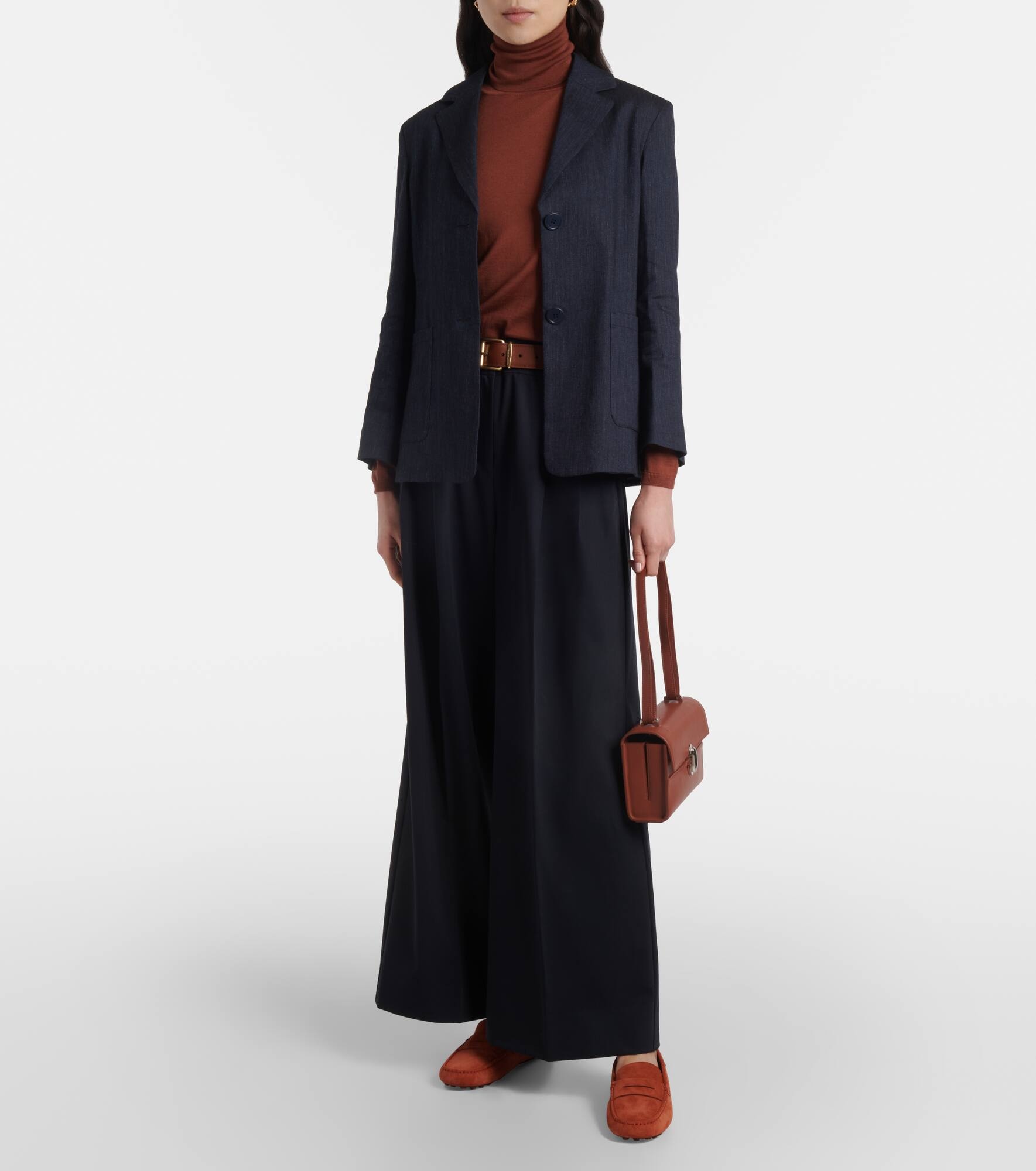 Nichols virgin wool wide-leg pants - 2