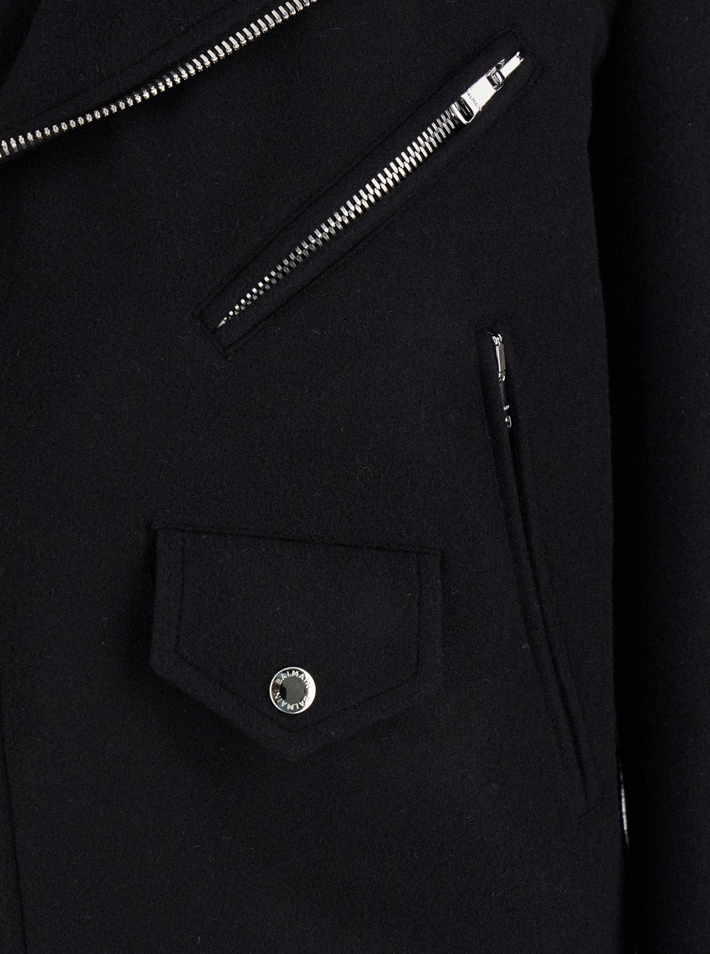 Balmain Men Felted Wool Peacoat - 3