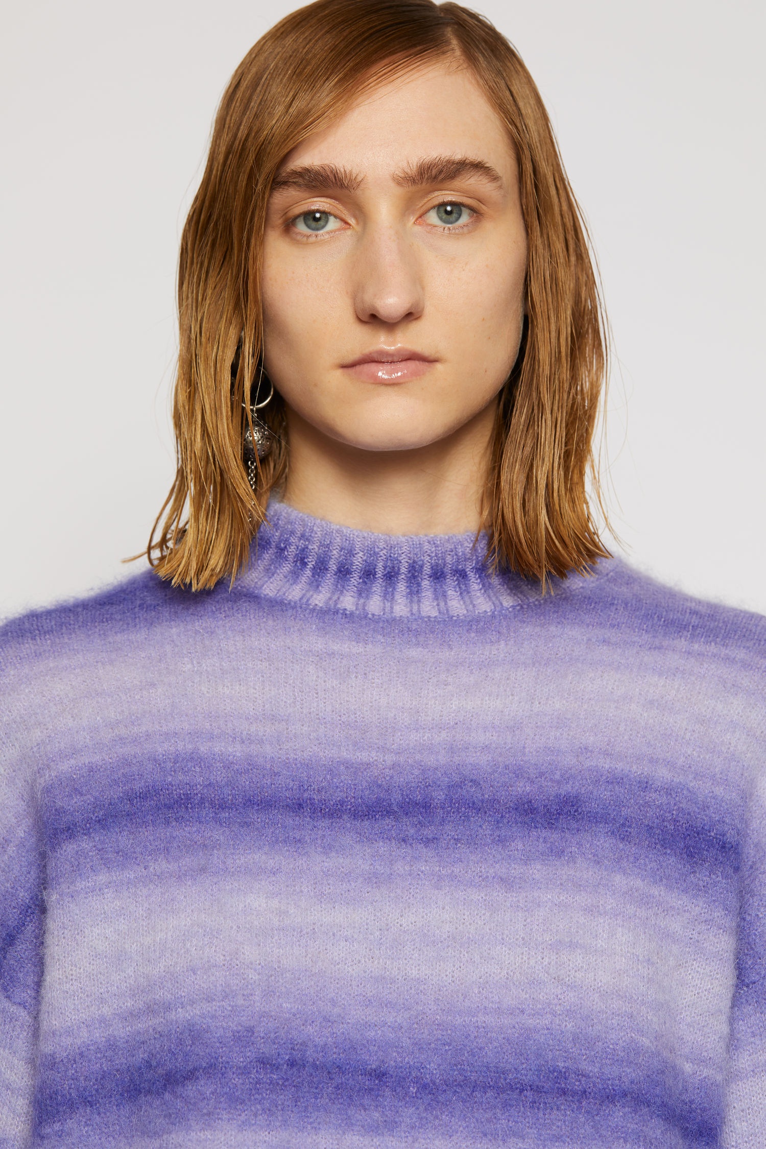 Ombre stripe sweater electric purple - 4