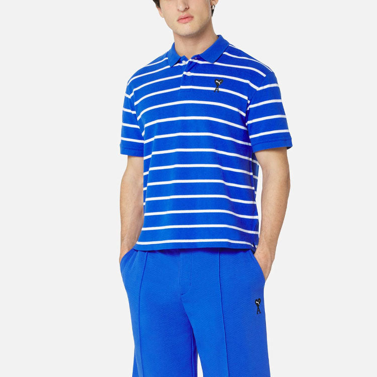 PUMA X AMI Short Sleeve Polo Shirt 'Blue' 534067-93 - 4