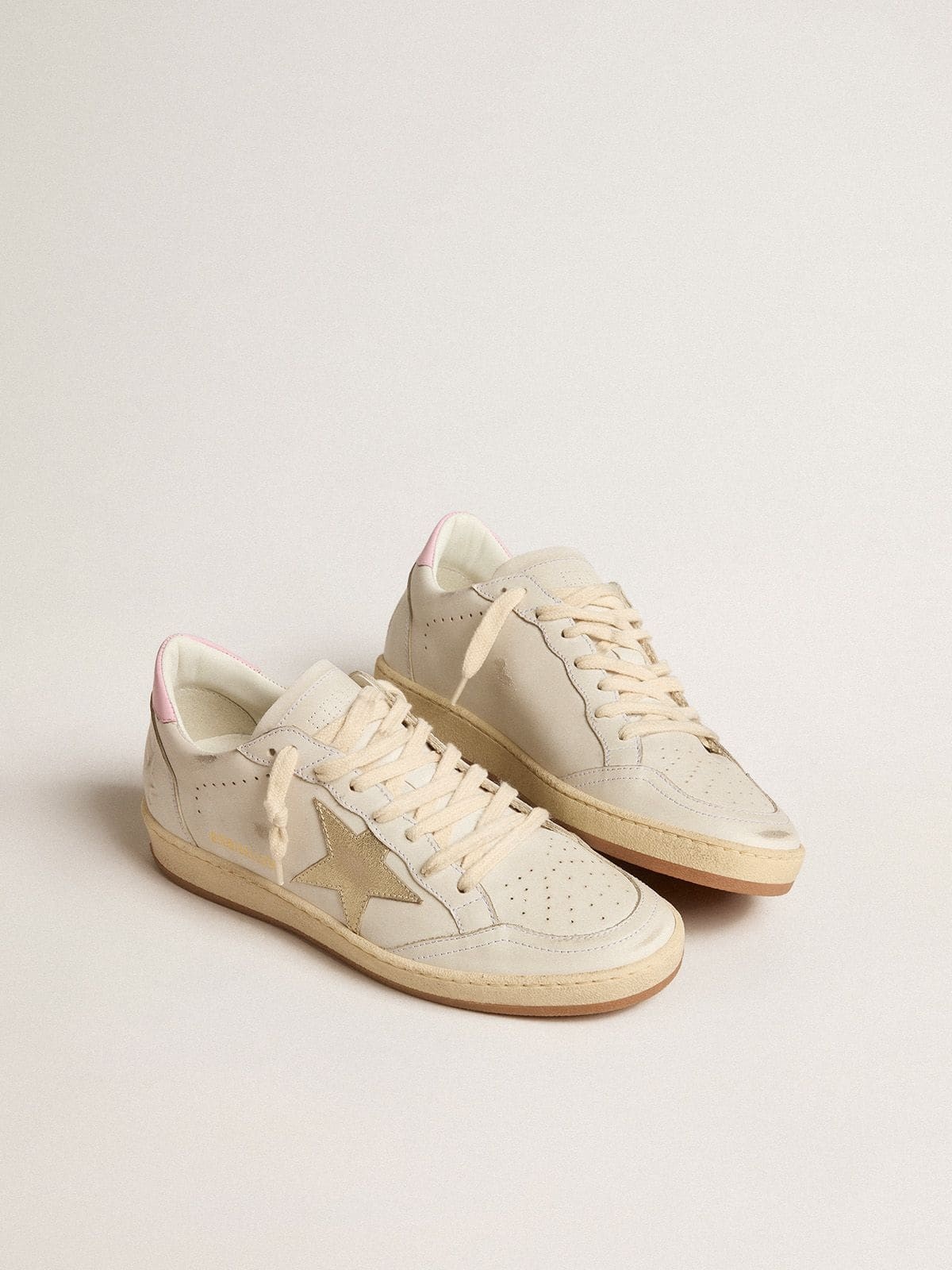 Women's Ball Star with gold foiled leather star and pink leather heel tab - 2