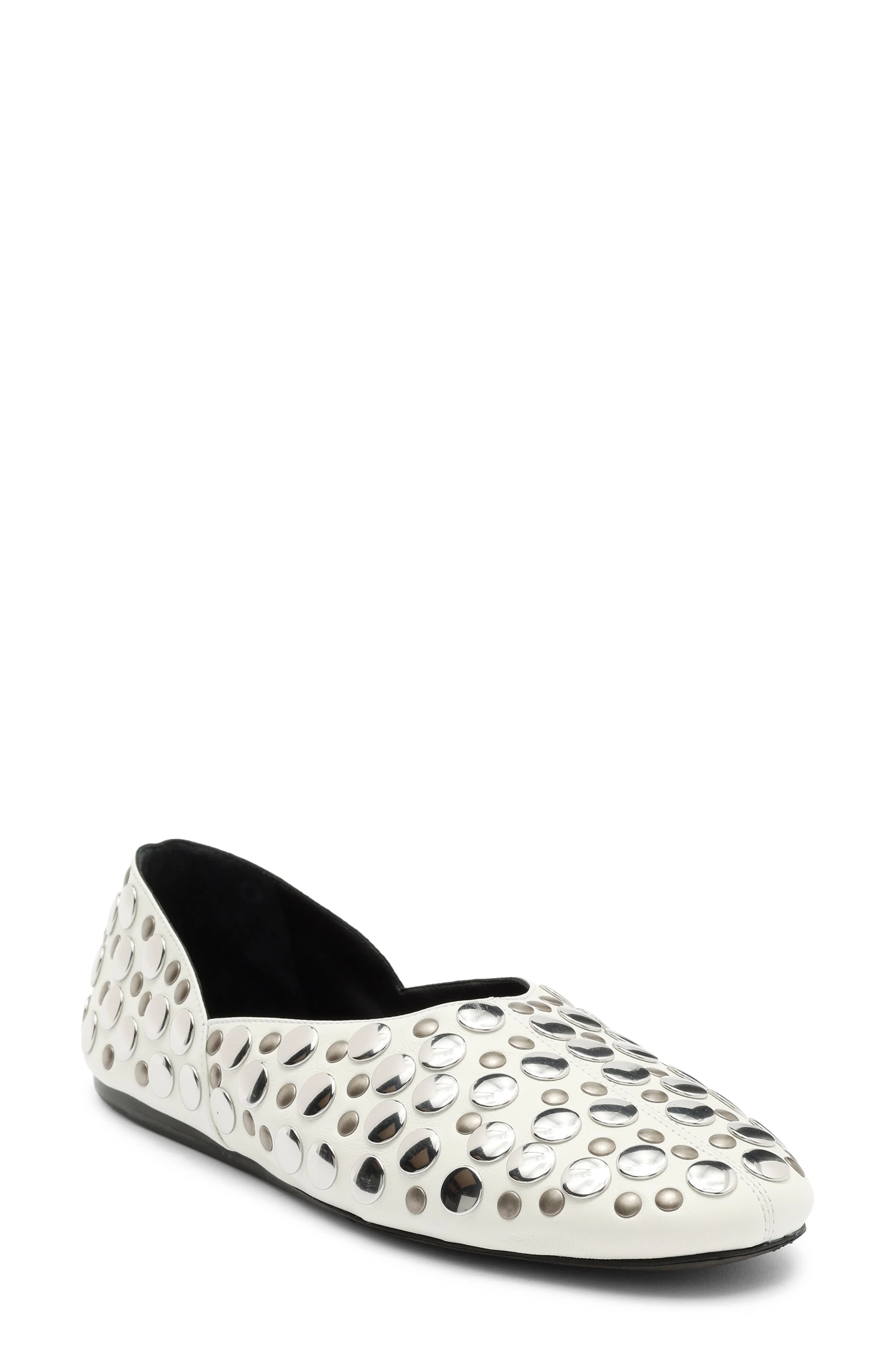 Khaite Jane Stud Ballet Flat in Optic White at Nordstrom - 1