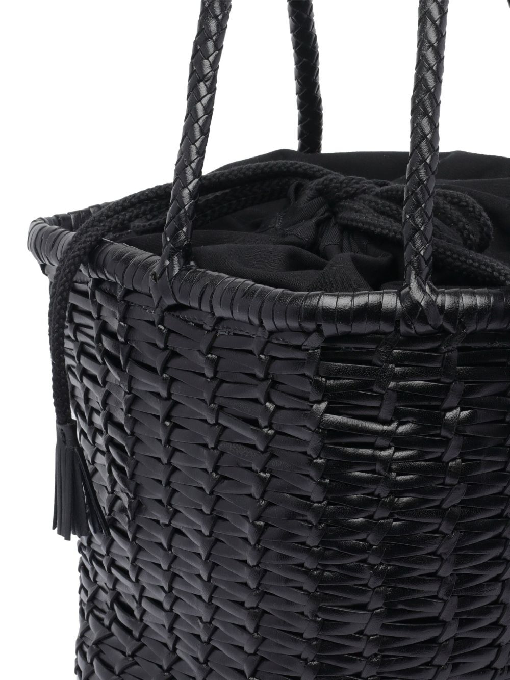 braided-leather bucket bag - 3