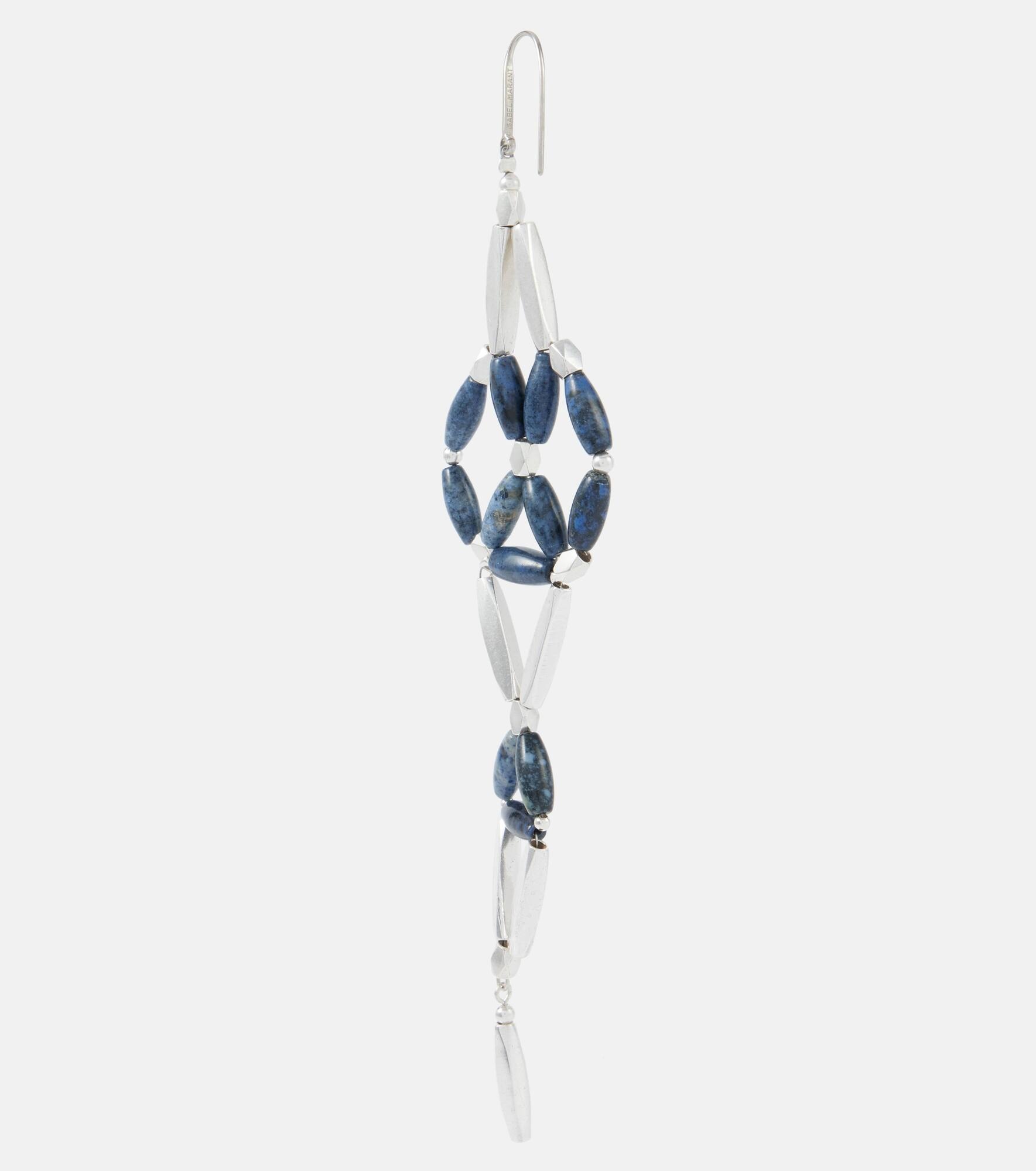 Beaded drop earrings - 5