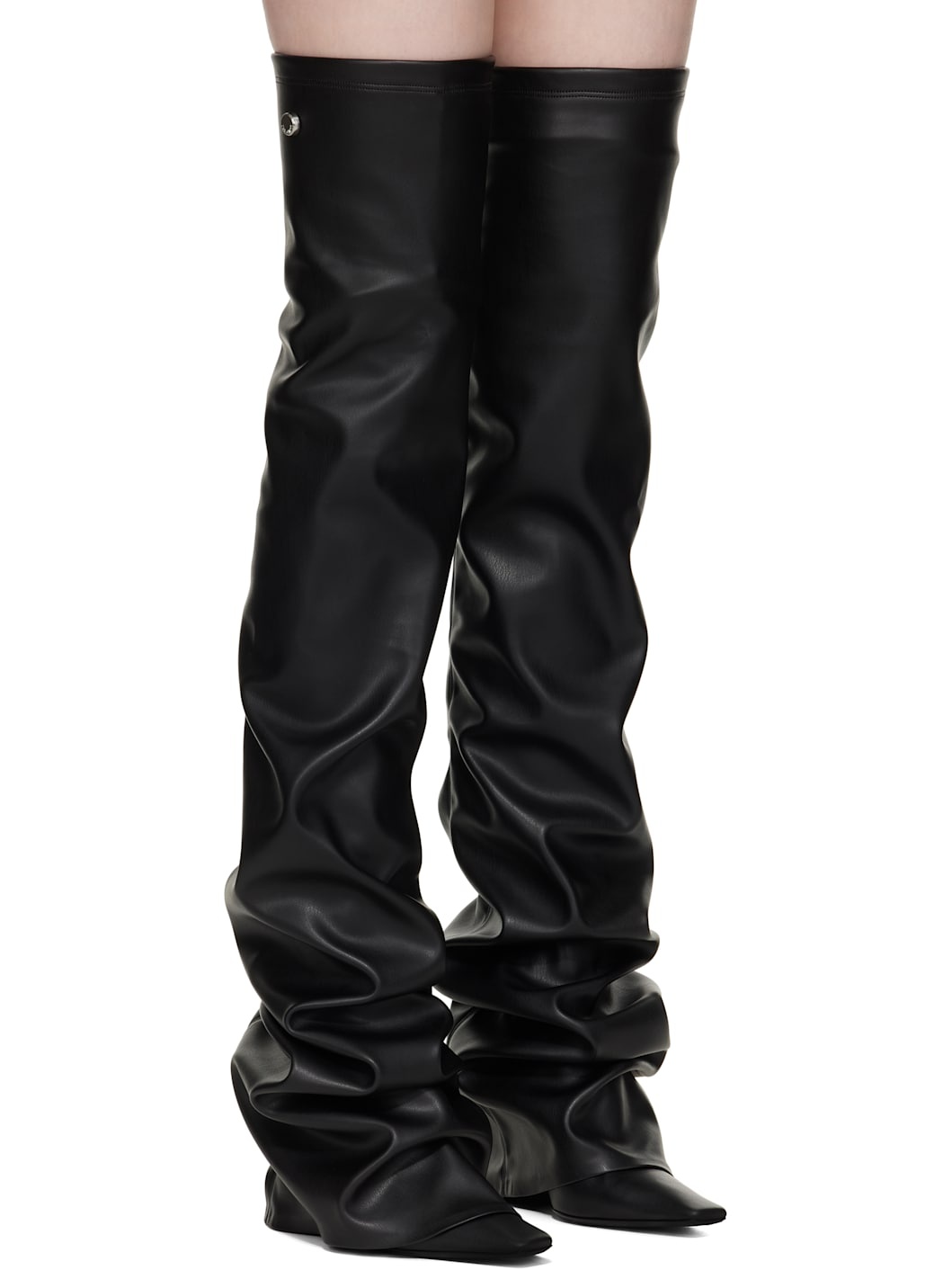 Black Robin OTK Thigh High Boots - 4