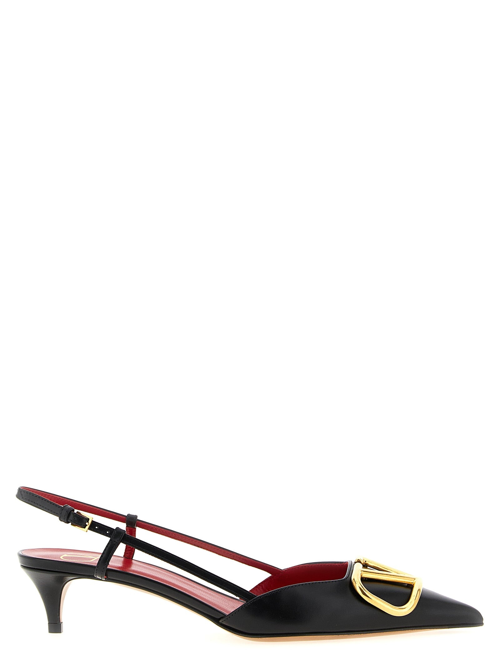 Slingback Valentino Garavani Vlogo Signature Pumps Black - 1