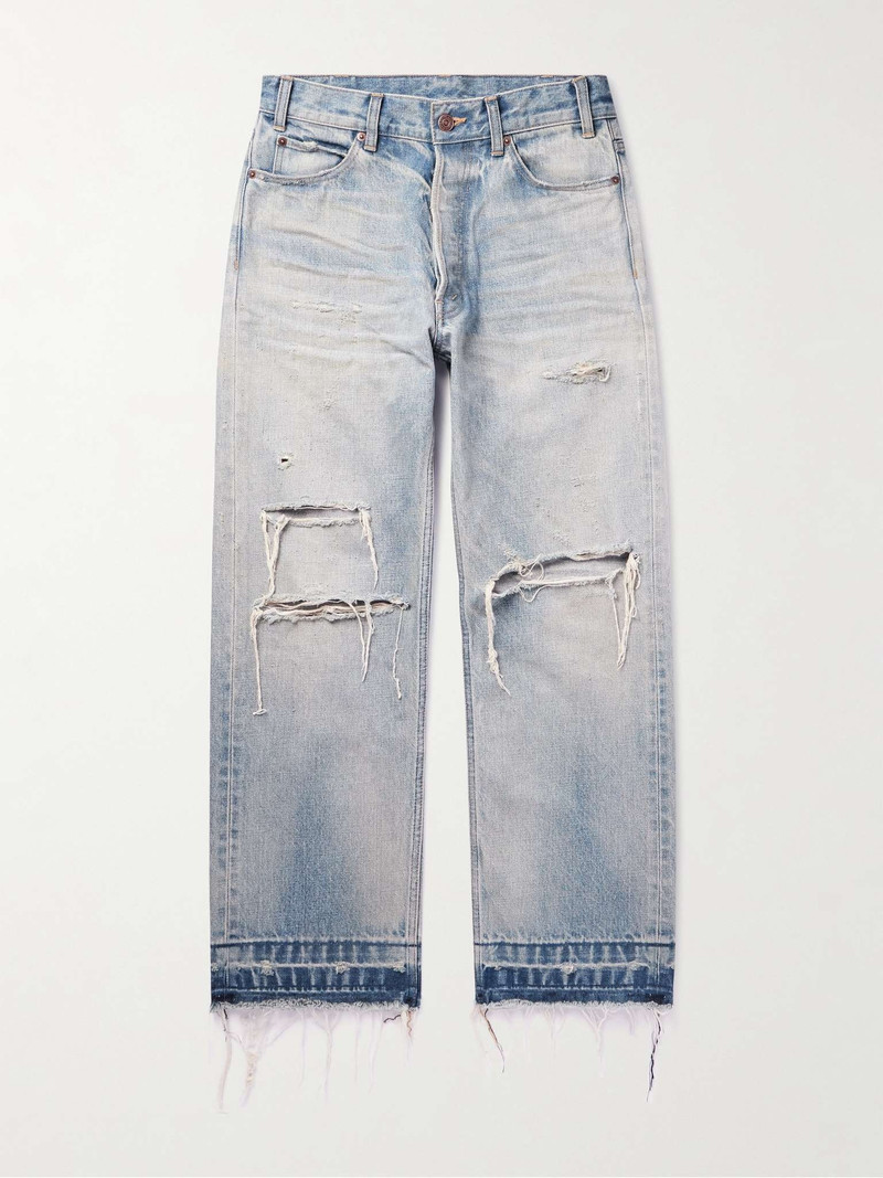 Wesley Straight-Leg Distressed Jeans - 1