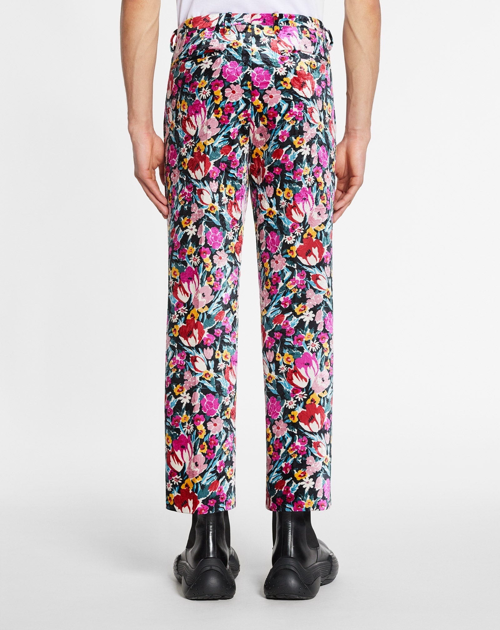 STRAIGHT PANTS WITH TULIP PRINT - 4