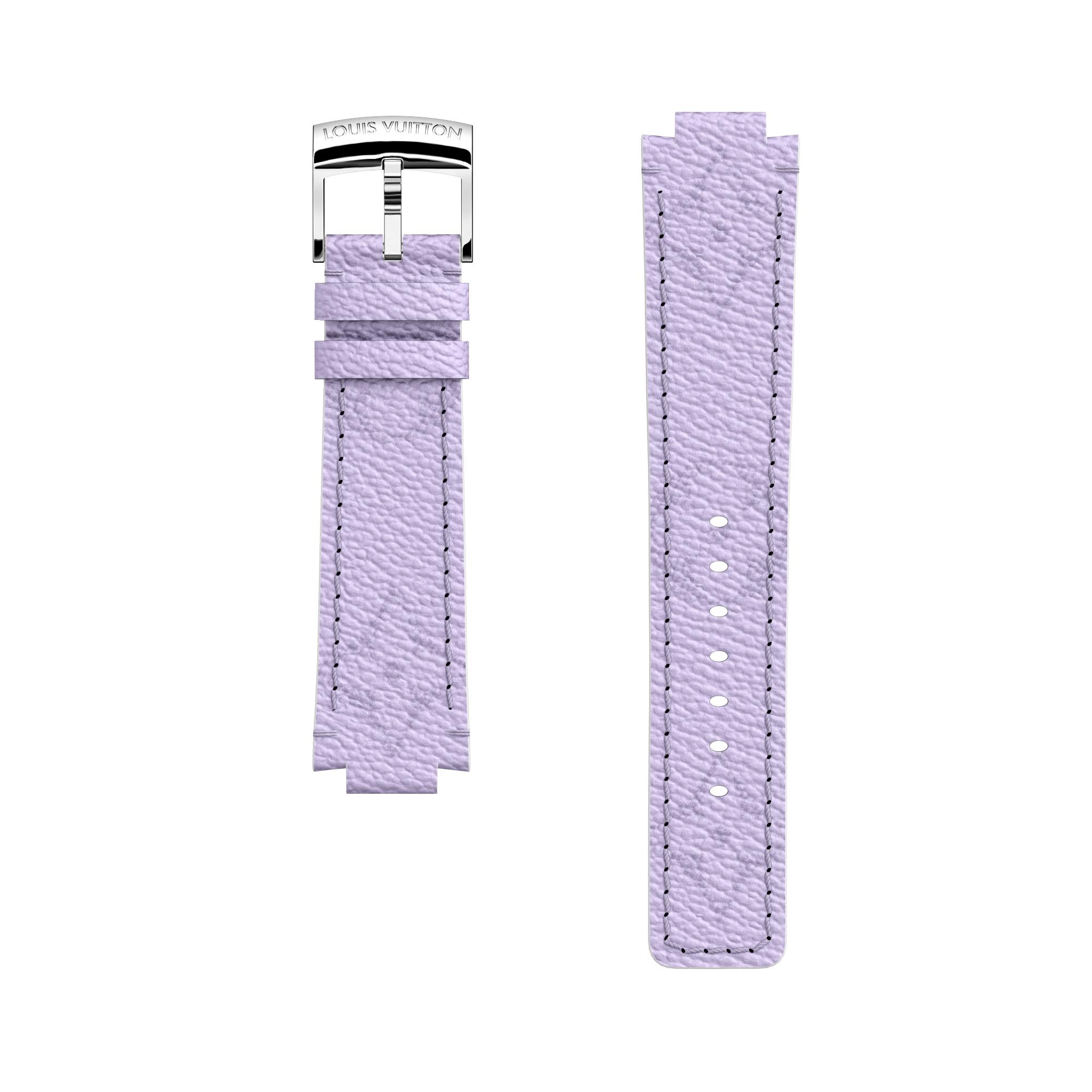 Tambour Monogram Lilac Canvas Strap - 1