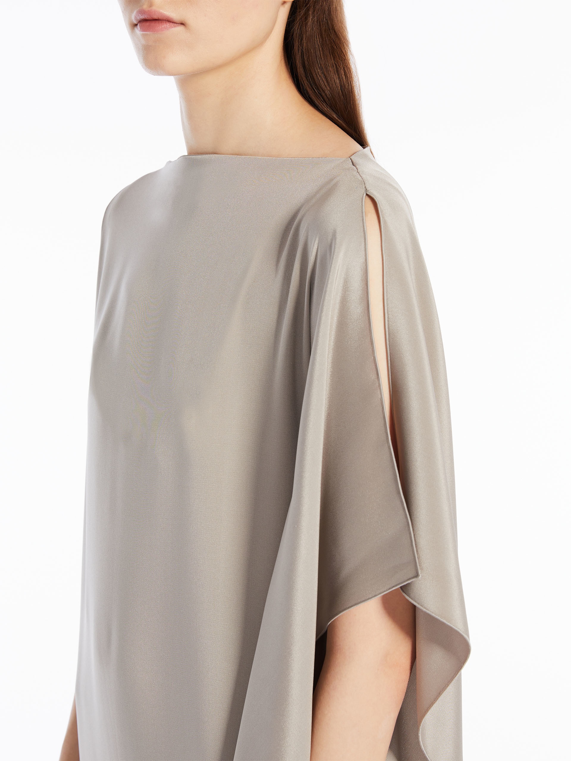 【関税込み】max mara 'Bora' dress Max Mara BORA One-shoulder crêpe de Chine dress | REVERSIBLE