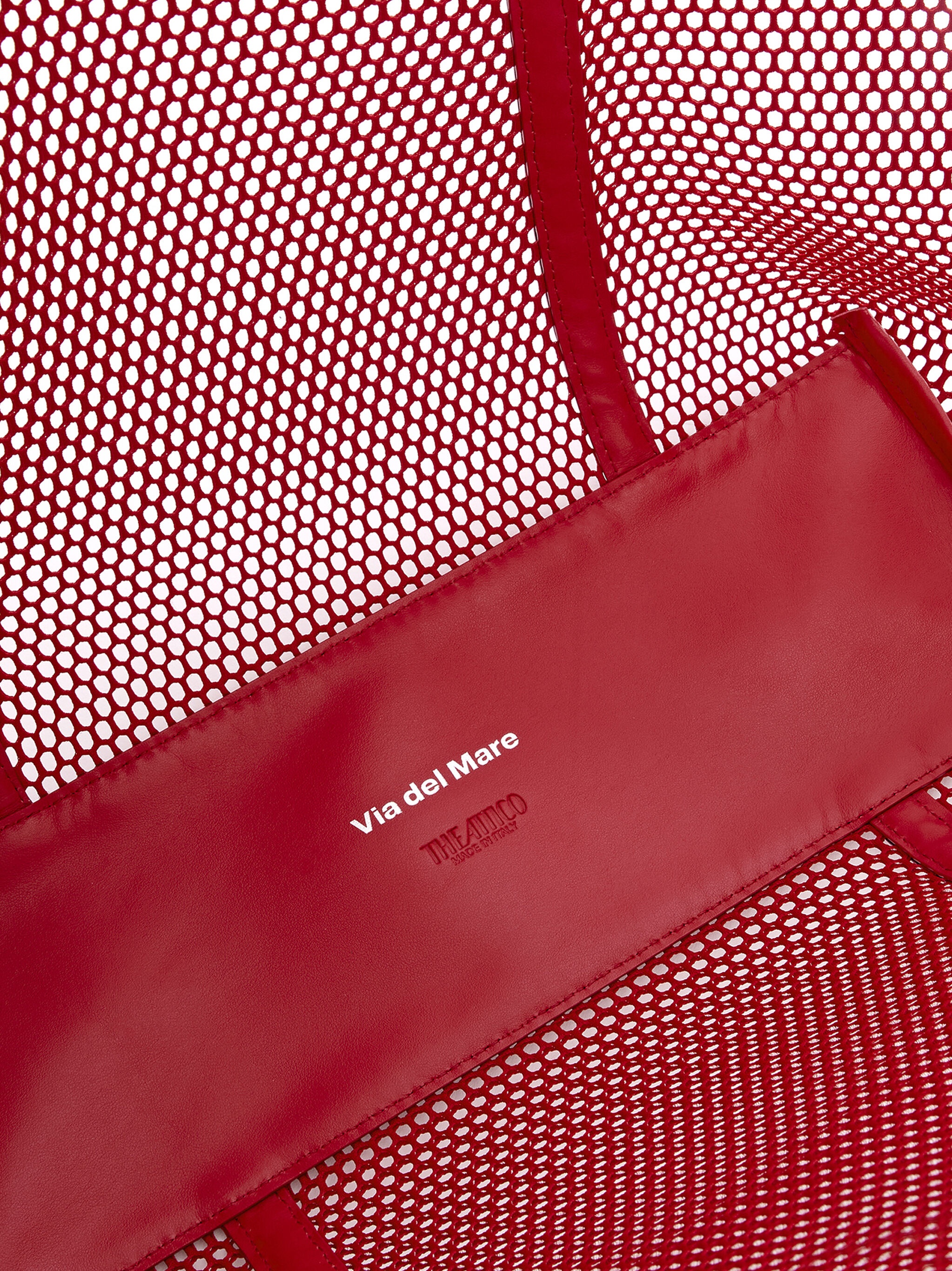 ''VIA DEL MARE'' RED TOTE BAG - 6
