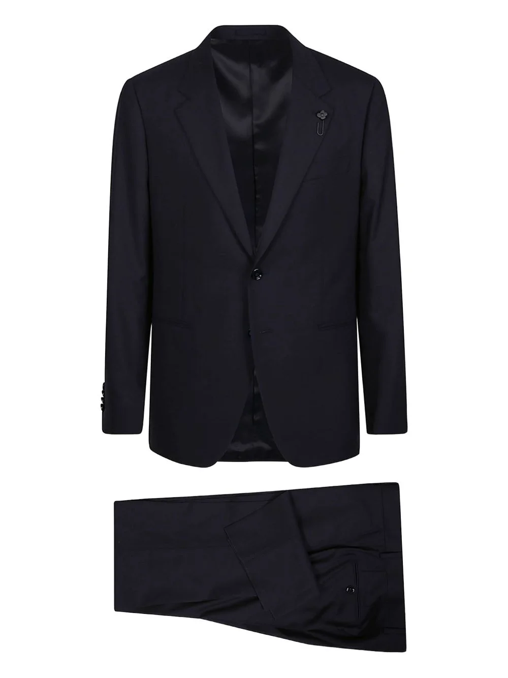 single-button wool suit - 1
