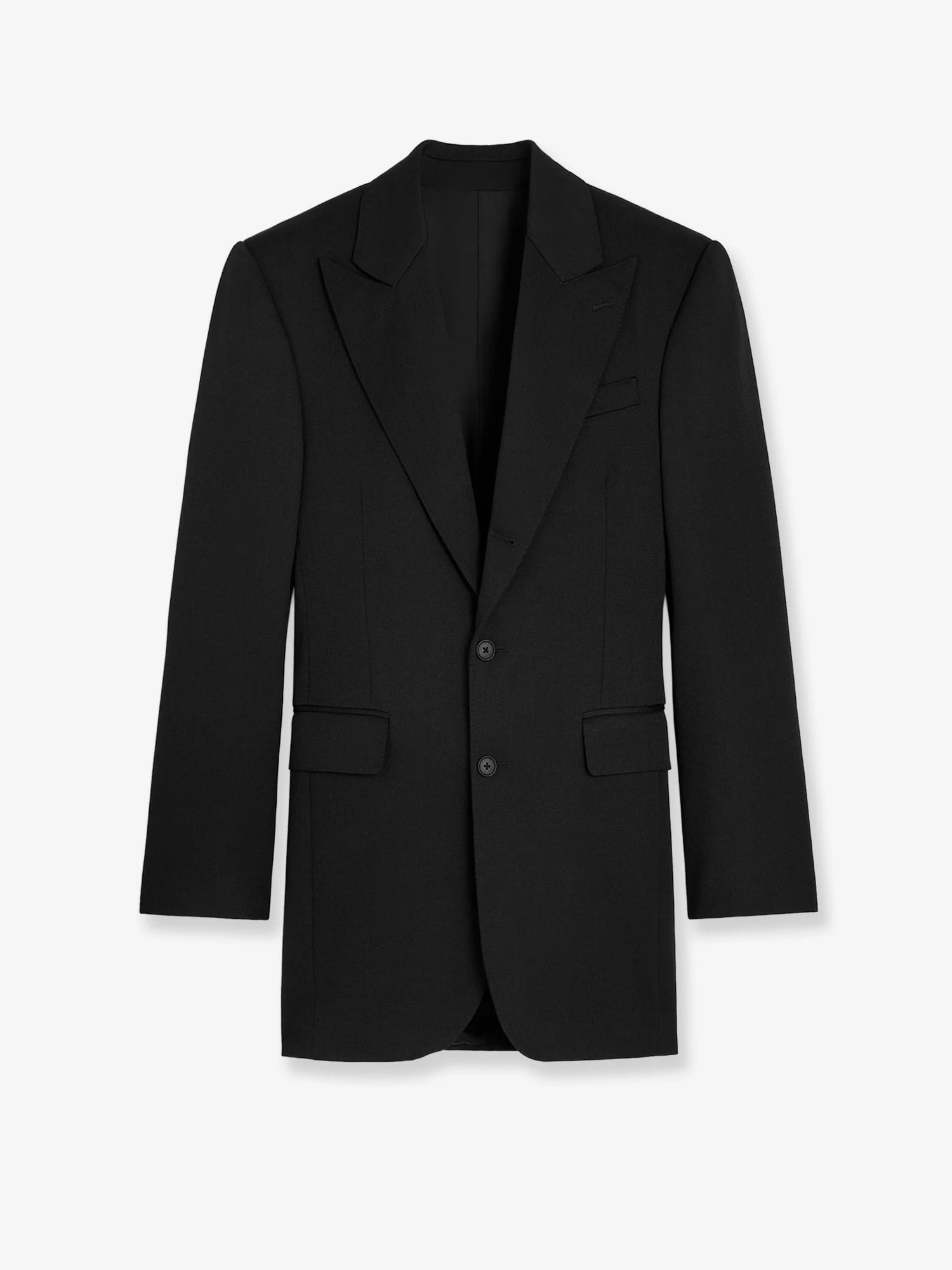 Single-Breasted Wool Blazer - 1