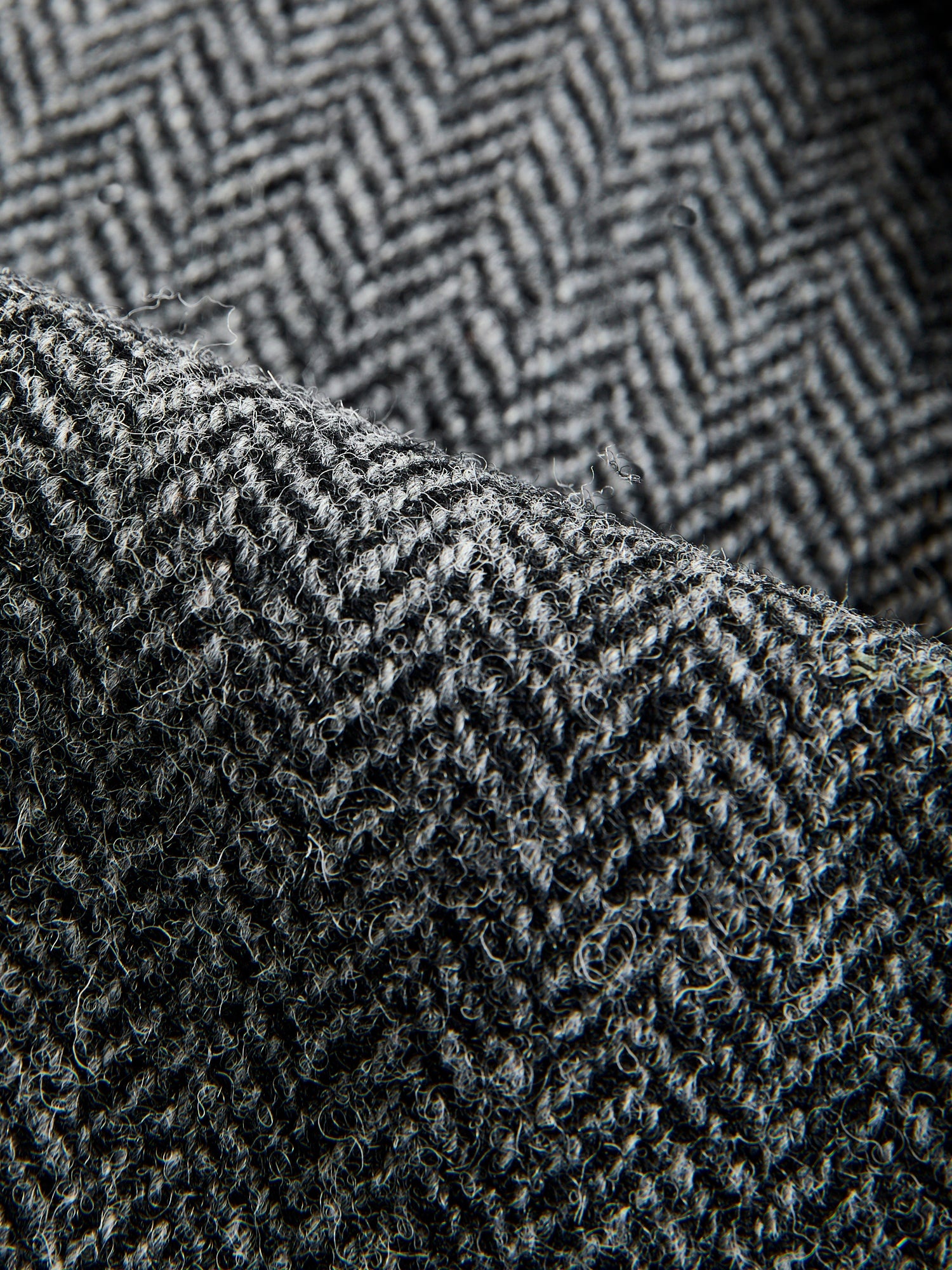 3B Comfort Harris Tweed Jacket in Grey Herringbone - 11