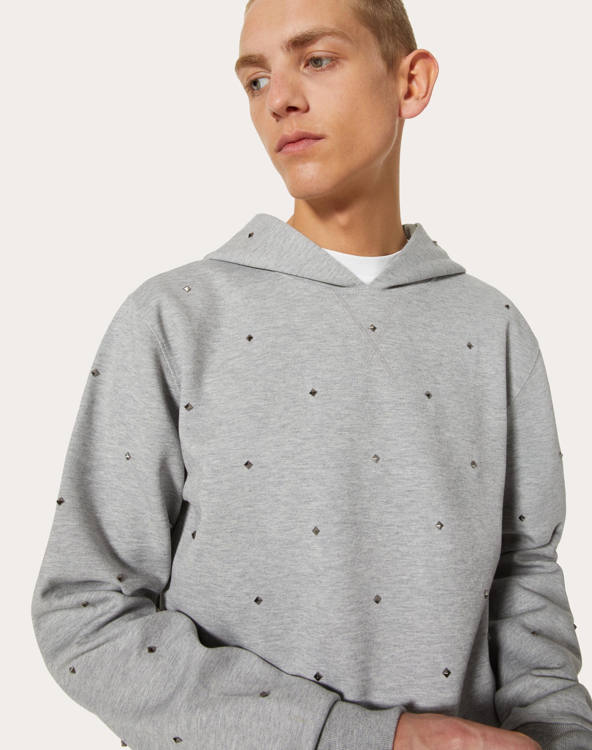 ALL-OVER ROCKSTUD SPIKE COTTON SWEATSHIRT - 5