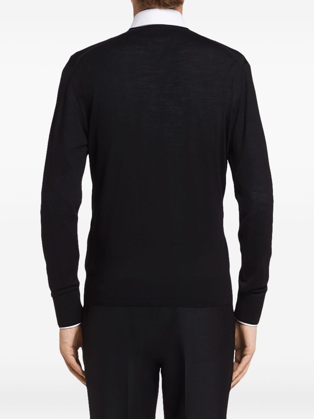 knitted v-neck sweater - 4