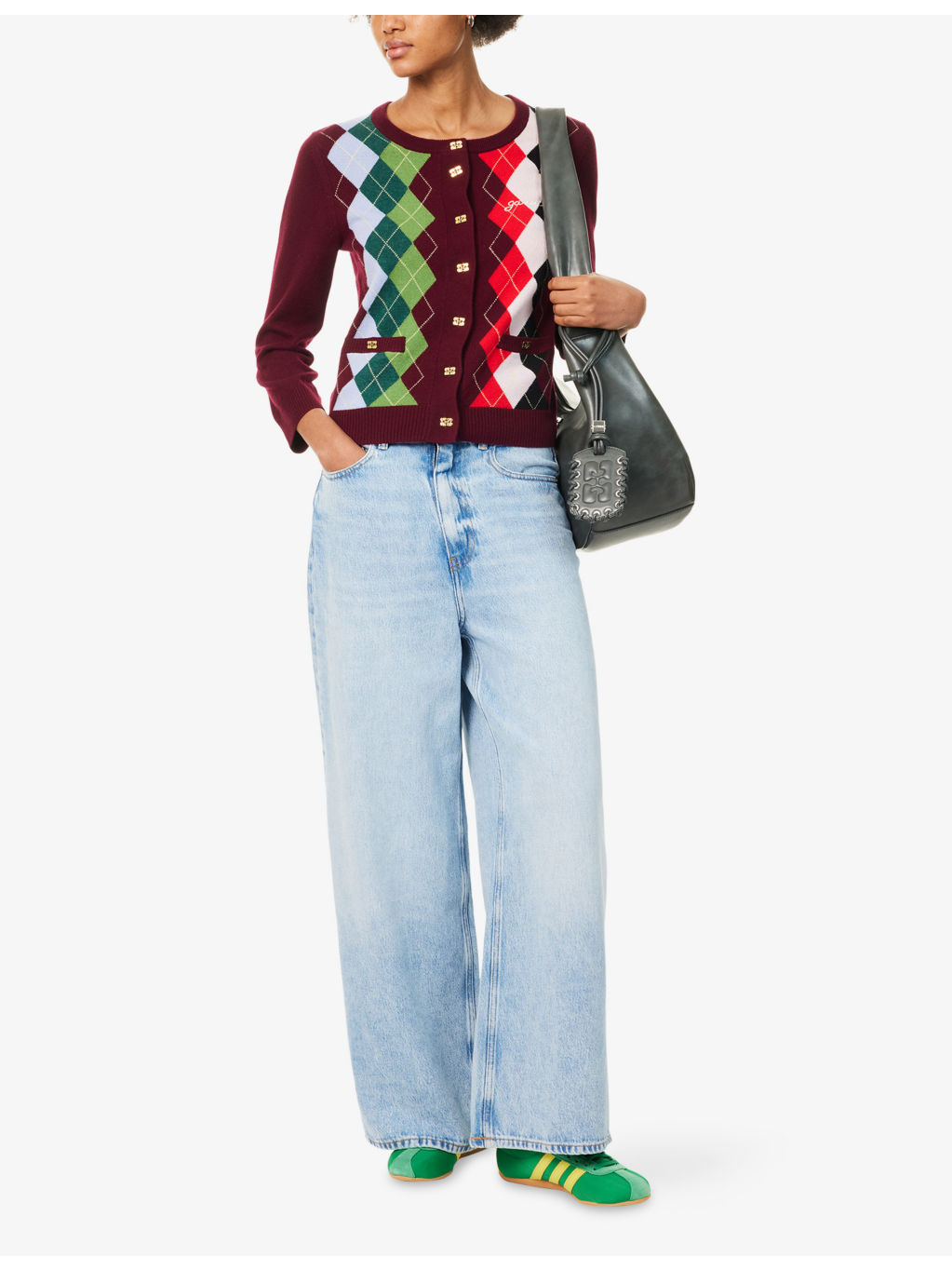 High-Rise Wide-Leg Denim-Blend Jeans - 2