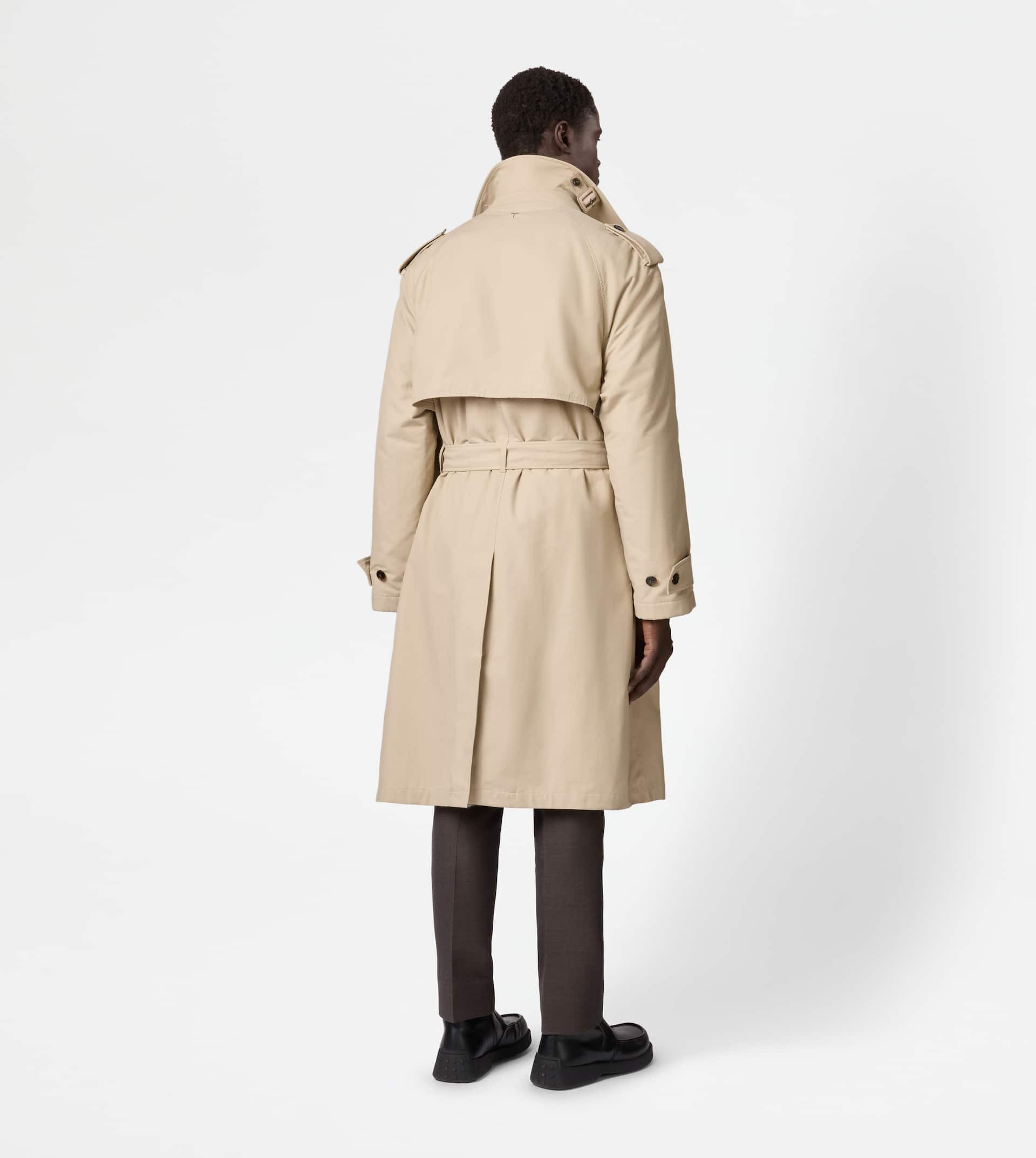 TRENCH COAT IN TECHNICAL COTTON - BEIGE - 3