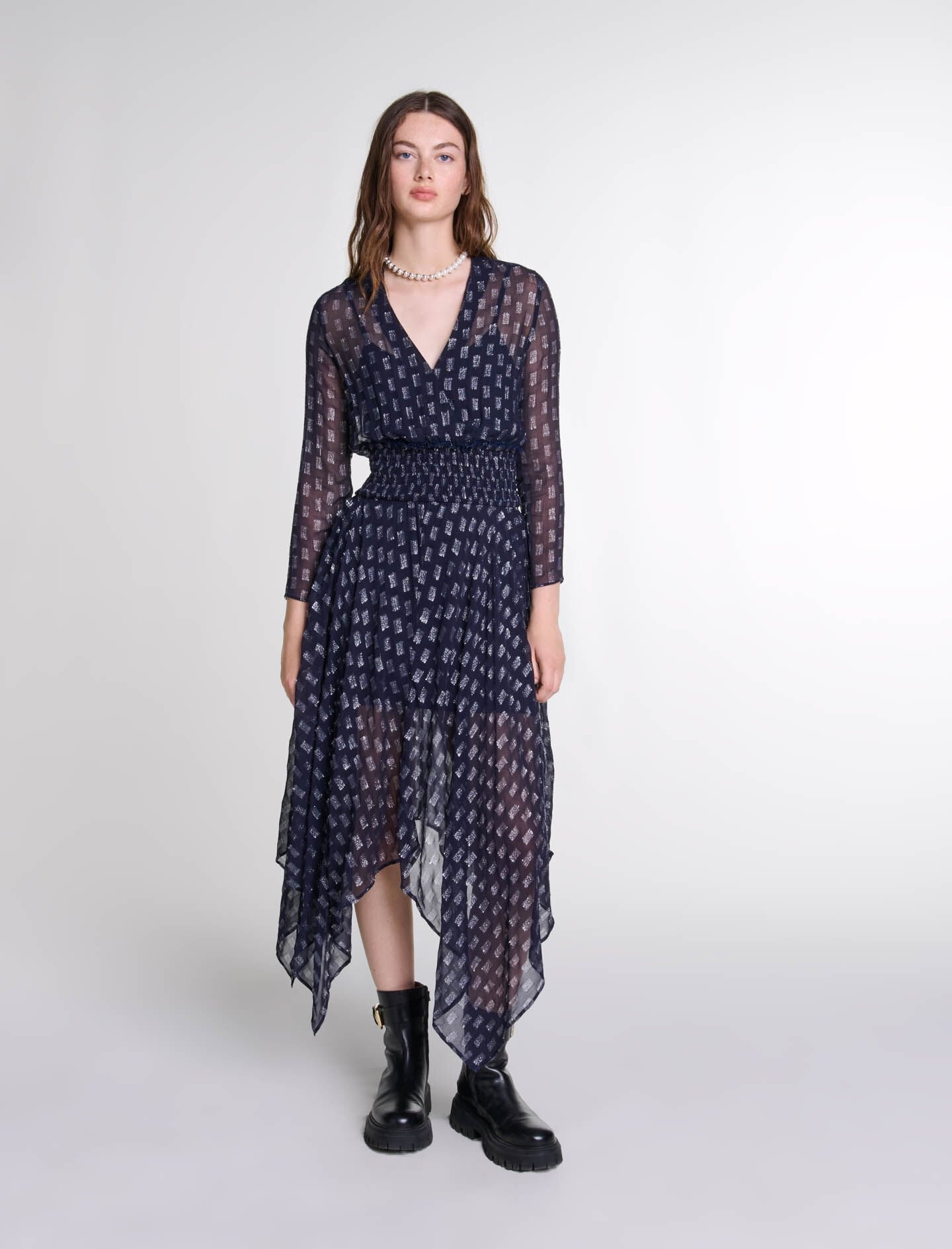 Asymmetrical floral maxi dress - 2