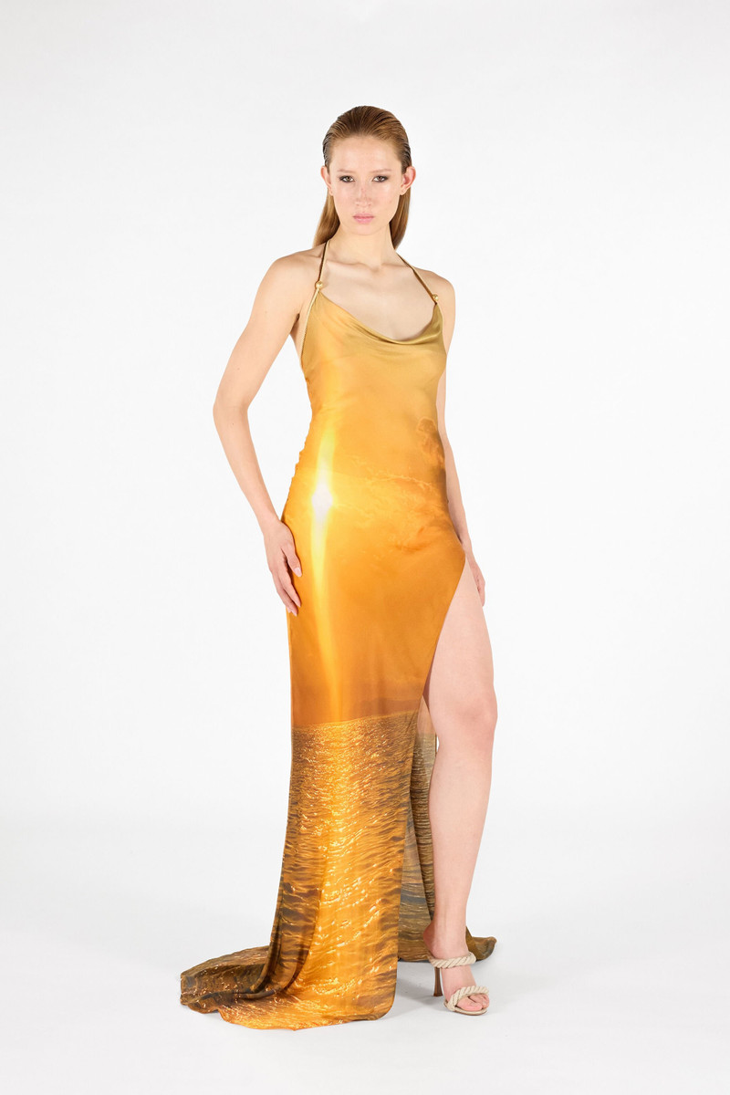 Roberto Cavalli Sunset Print Long Dress outlook