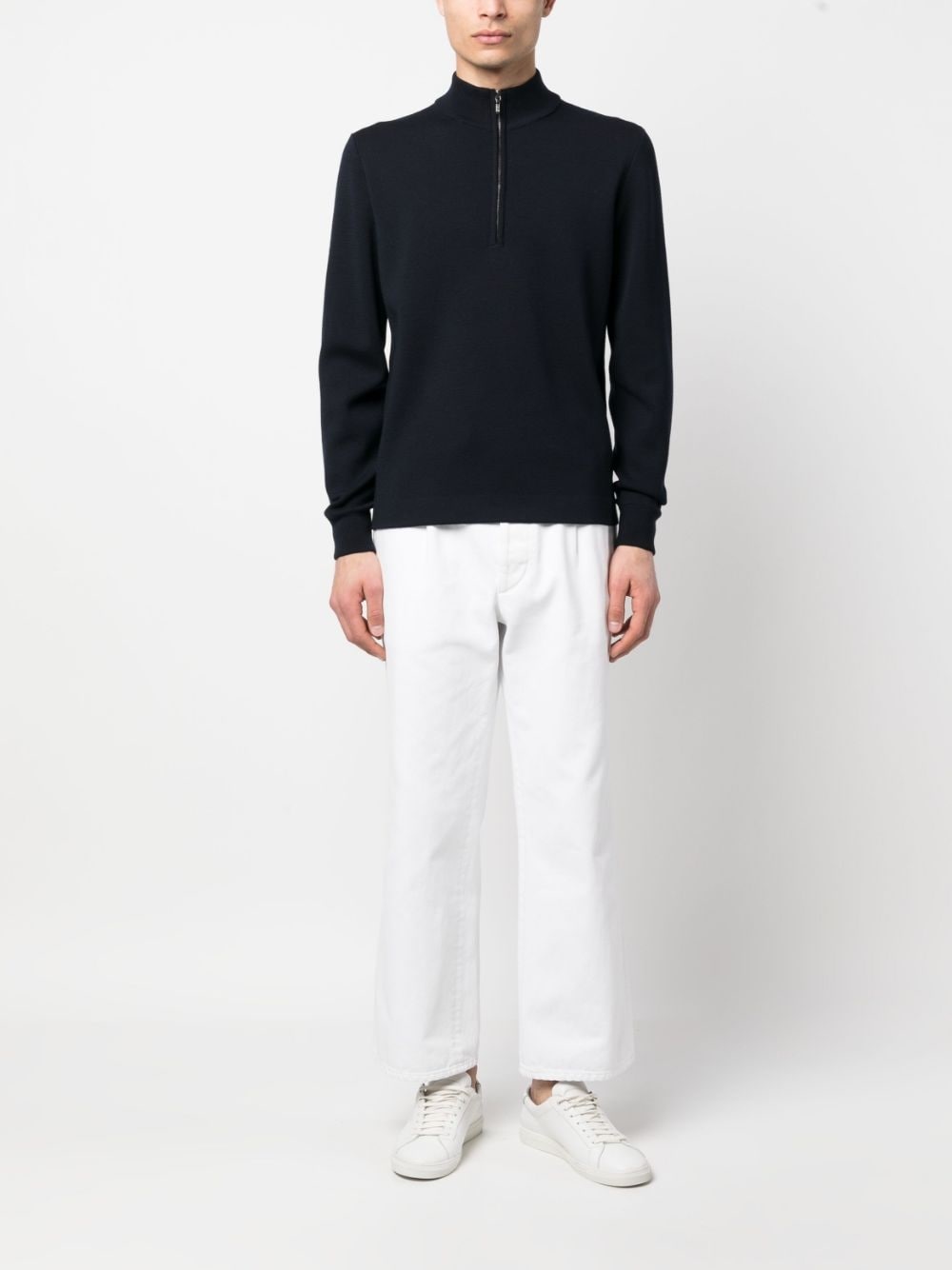 zip-up virgin-wool sweatshirt - 2