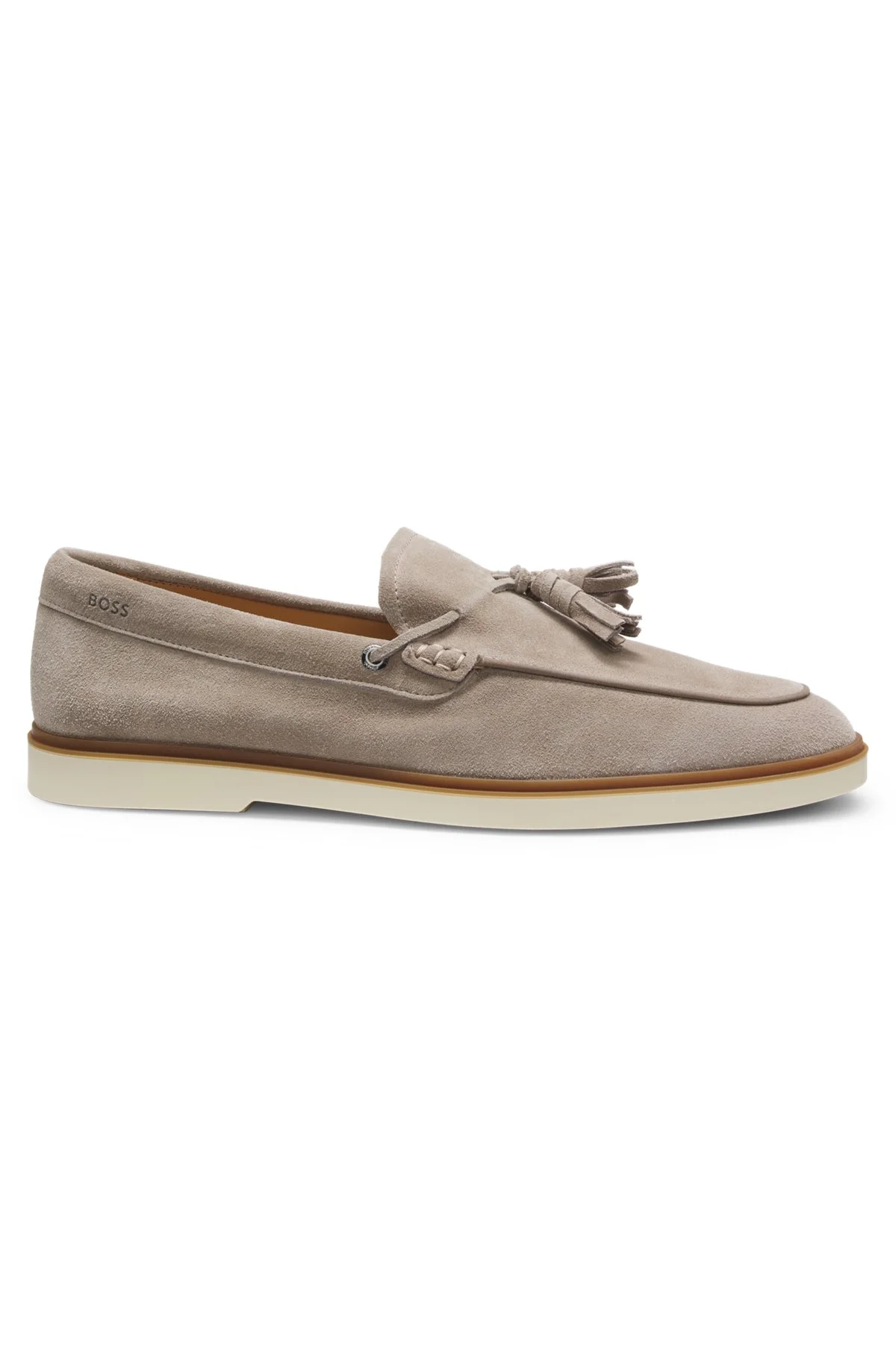 SUEDE LOAFERS WITH TASSEL TRIM - 1