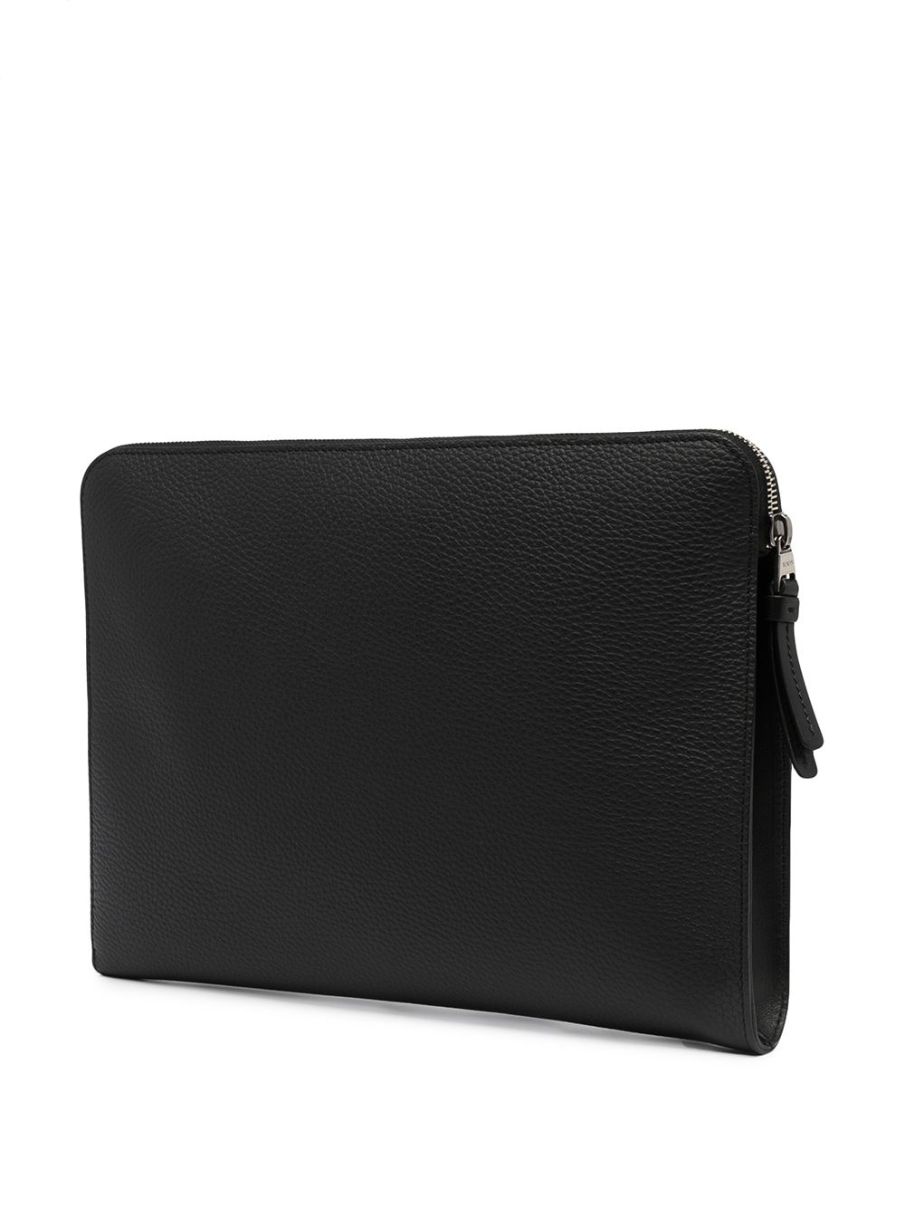 embossed logo leather clutch - 3