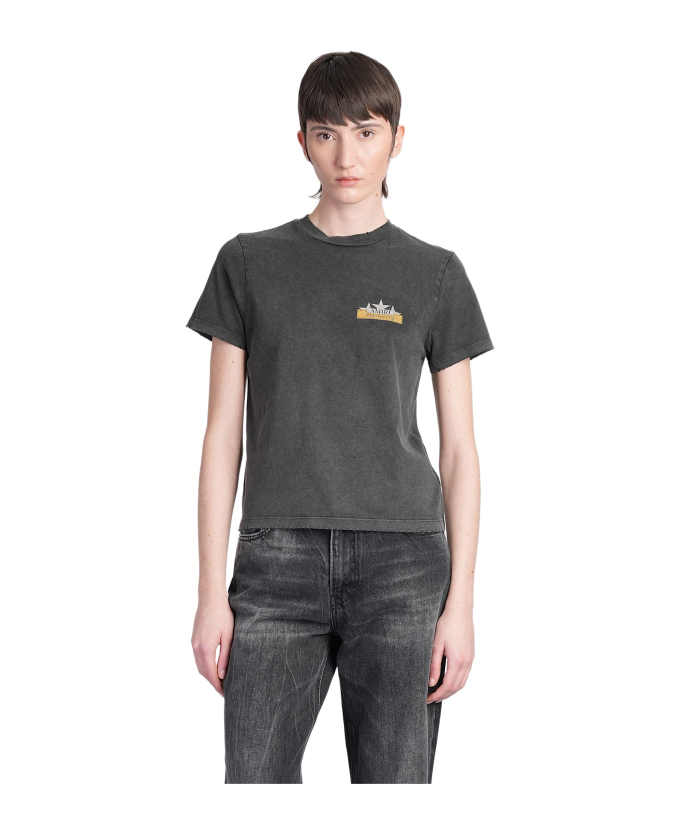 T-shirt In Black Cotton - 1