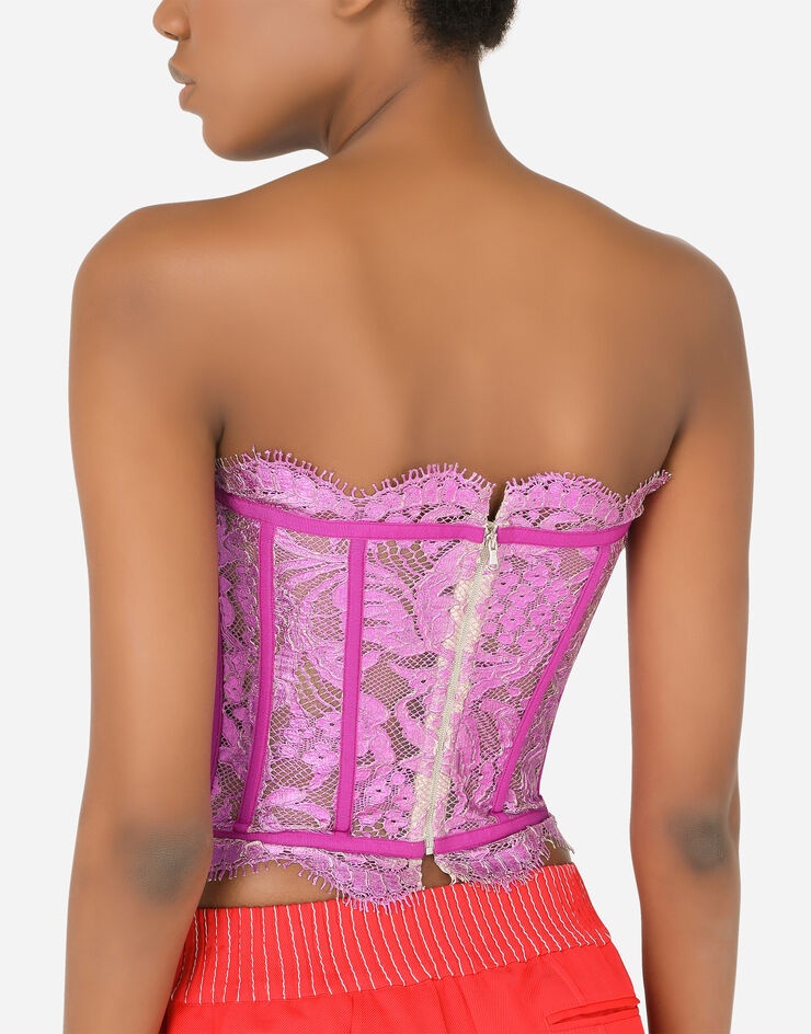 Laminated lace bustier - 5